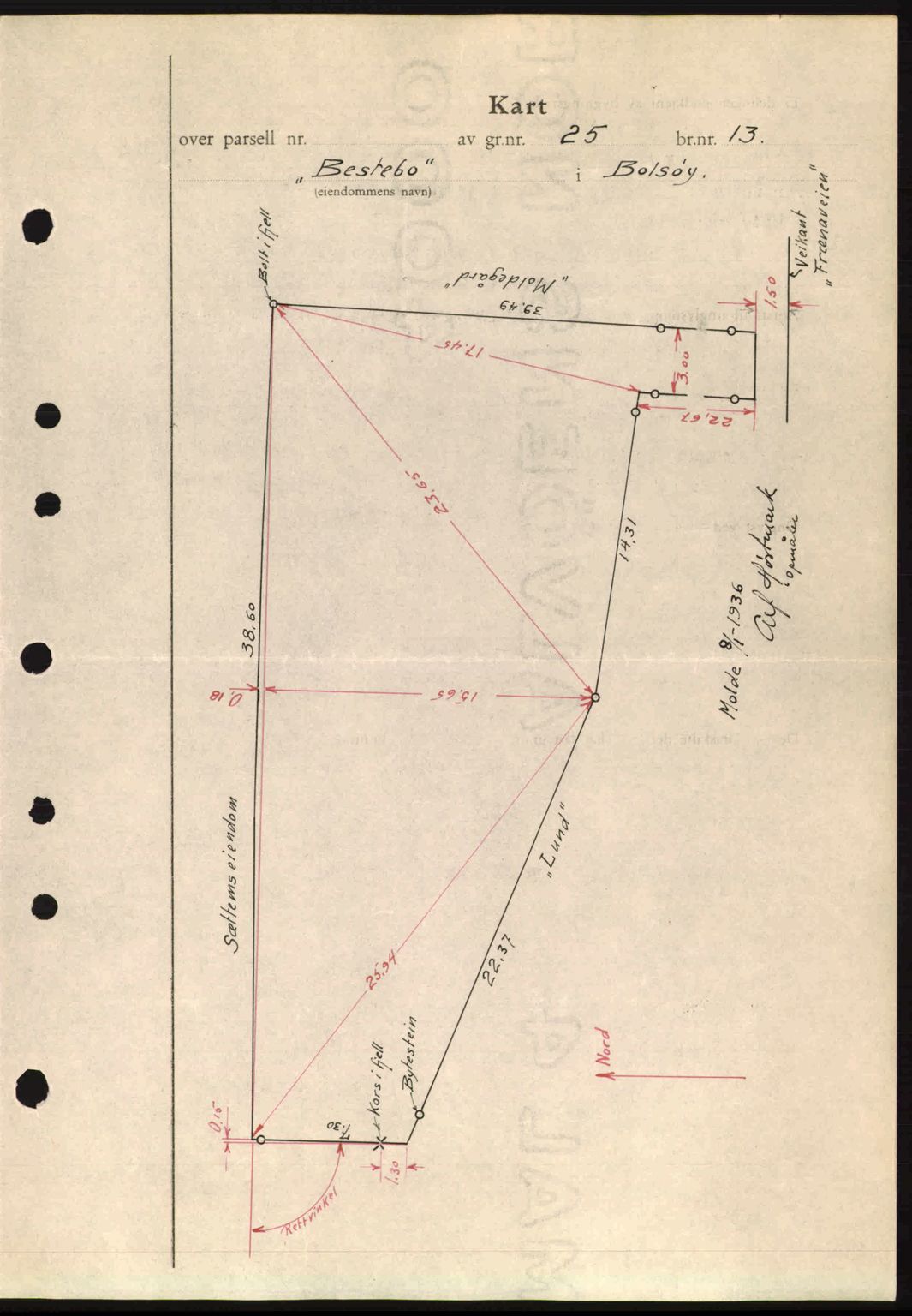 Romsdal sorenskriveri, AV/SAT-A-4149/1/2/2C: Mortgage book no. A1, 1936-1936, Diary no: : 545/1936