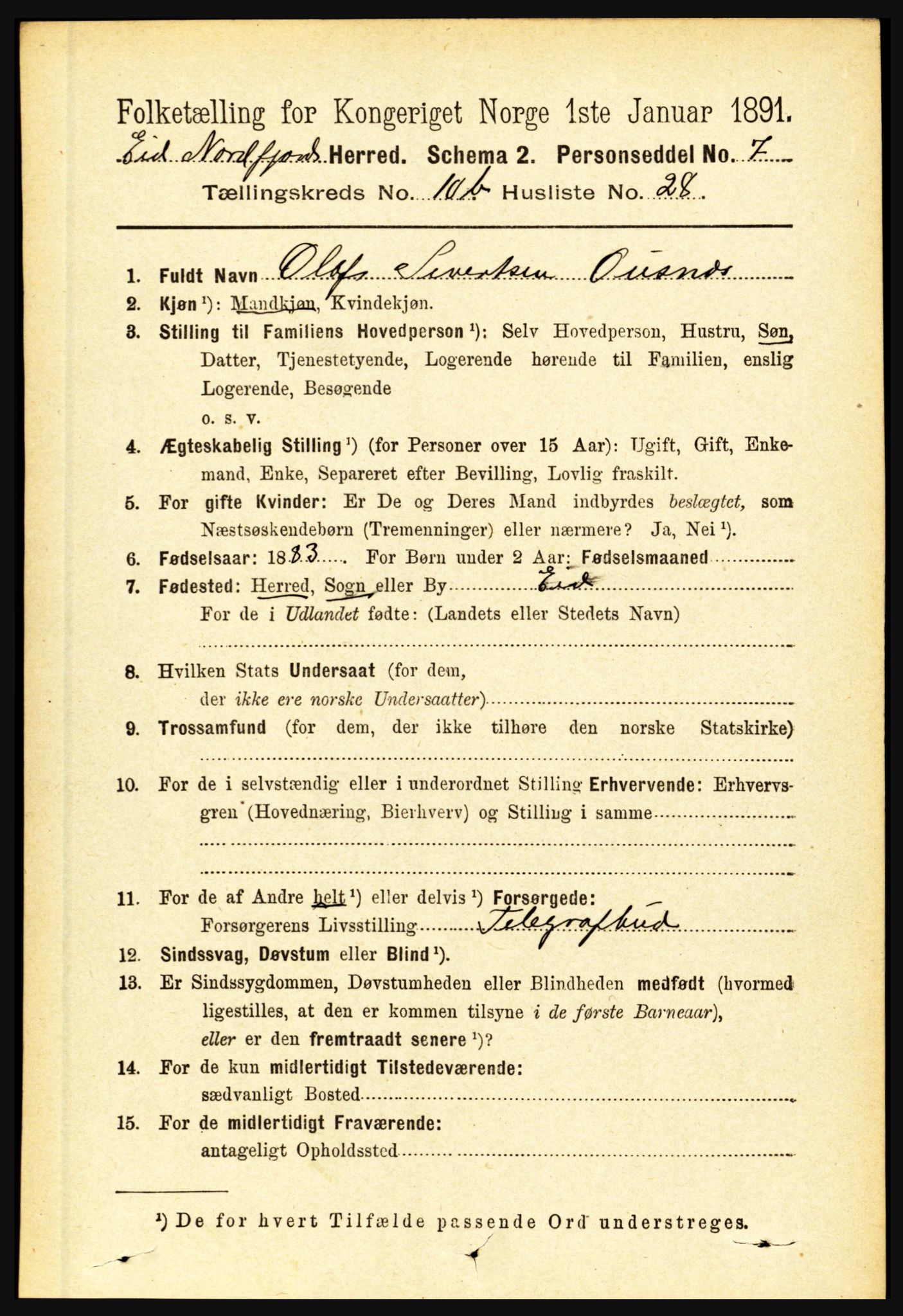 RA, 1891 census for 1443 Eid, 1891, p. 3523