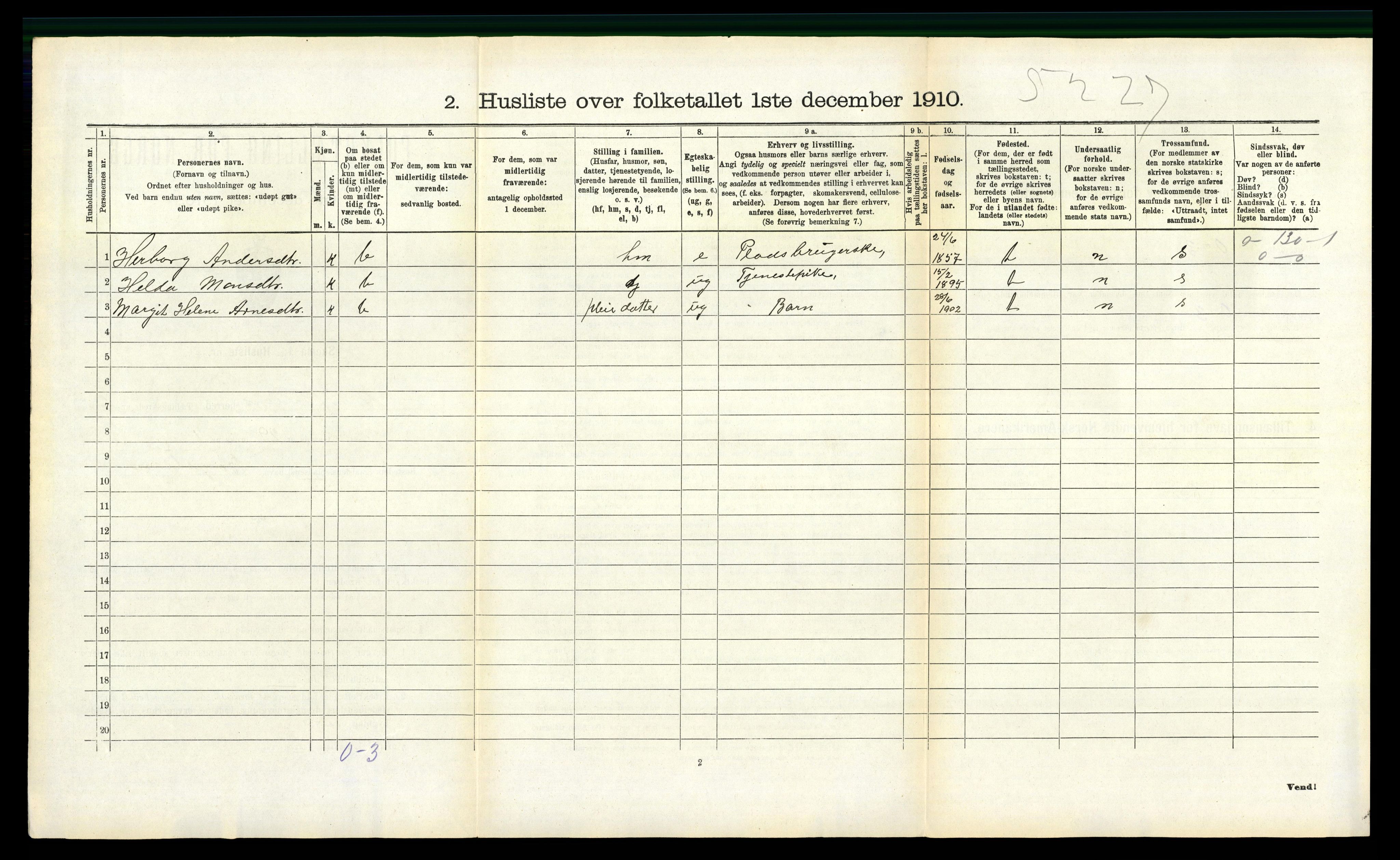 RA, 1910 census for Masfjorden, 1910, p. 389