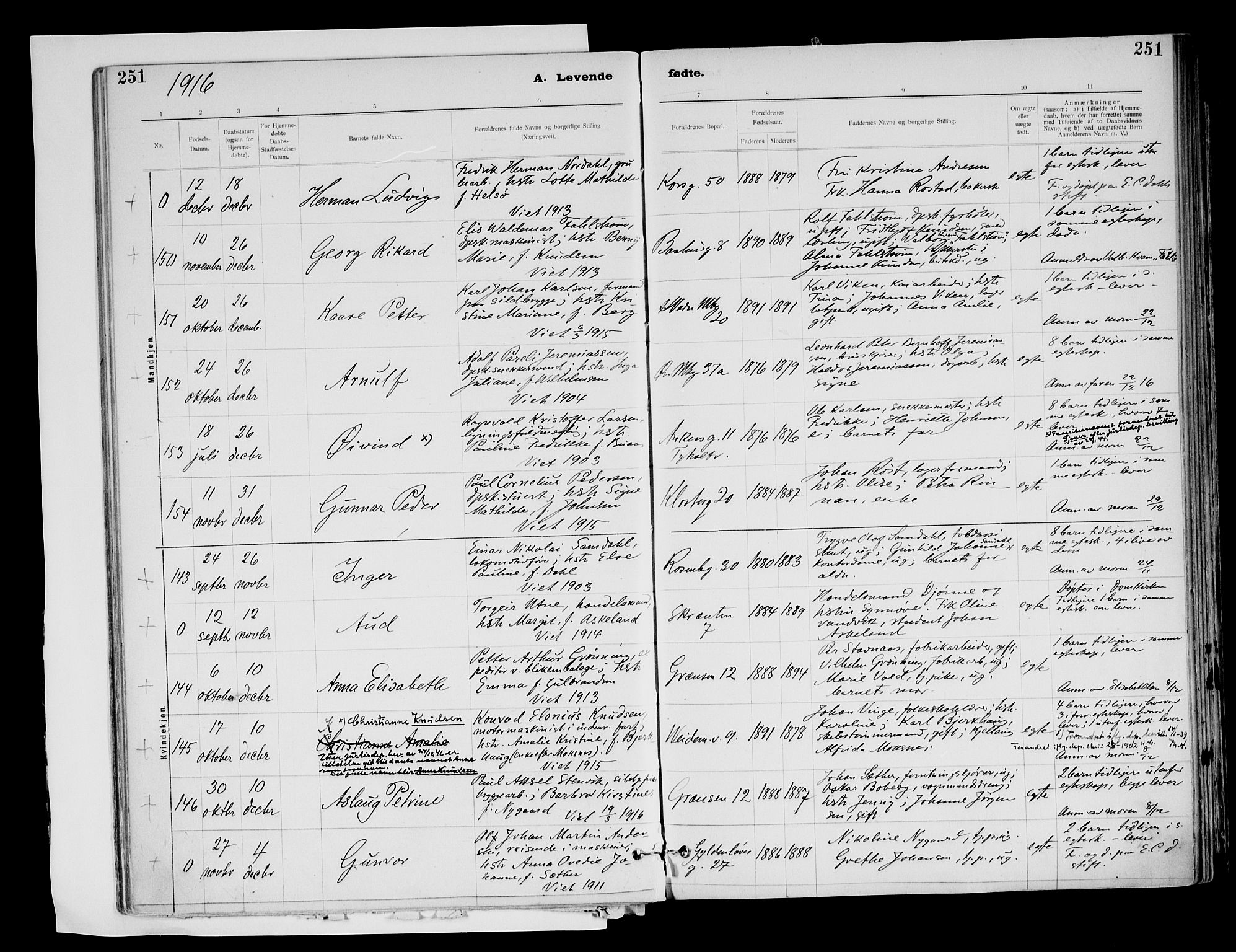 Ministerialprotokoller, klokkerbøker og fødselsregistre - Sør-Trøndelag, AV/SAT-A-1456/604/L0203: Parish register (official) no. 604A23, 1908-1916, p. 251