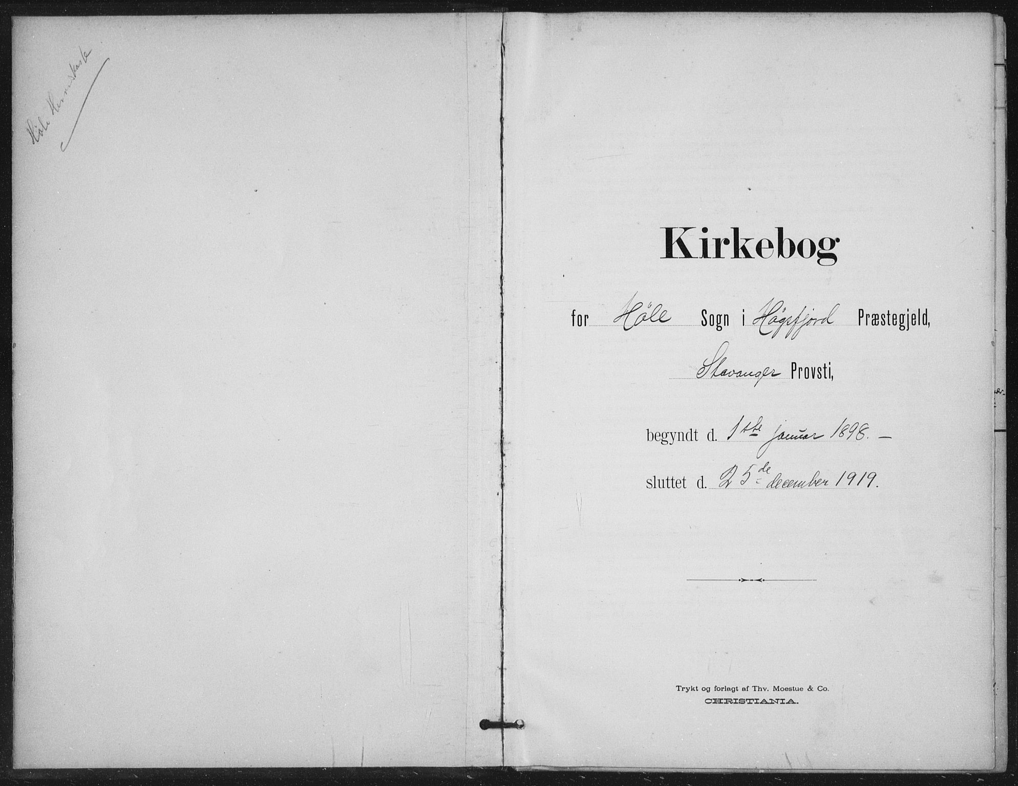 Høgsfjord sokneprestkontor, AV/SAST-A-101624/H/Ha/Haa/L0008: Parish register (official) no. A 8, 1898-1920