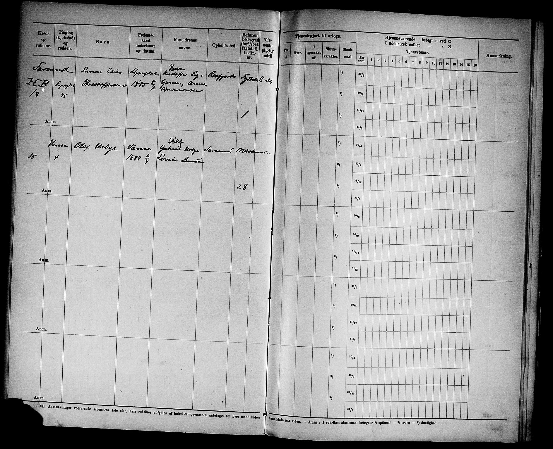 Kristiansand mønstringskrets, SAK/2031-0015/F/Fd/L0012: Rulle sjøvernepliktige, C-12, 1910, p. 13