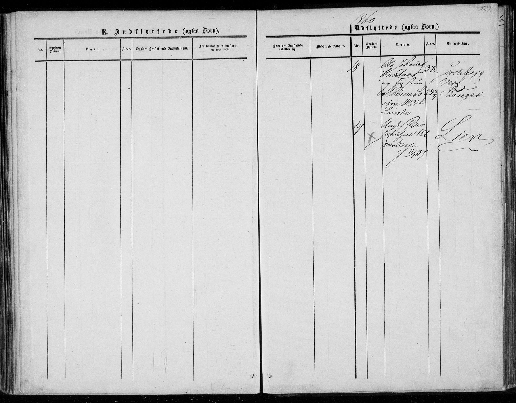 Eiker kirkebøker, AV/SAKO-A-4/F/Fa/L0015b: Parish register (official) no. I 15B, 1854-1860, p. 529