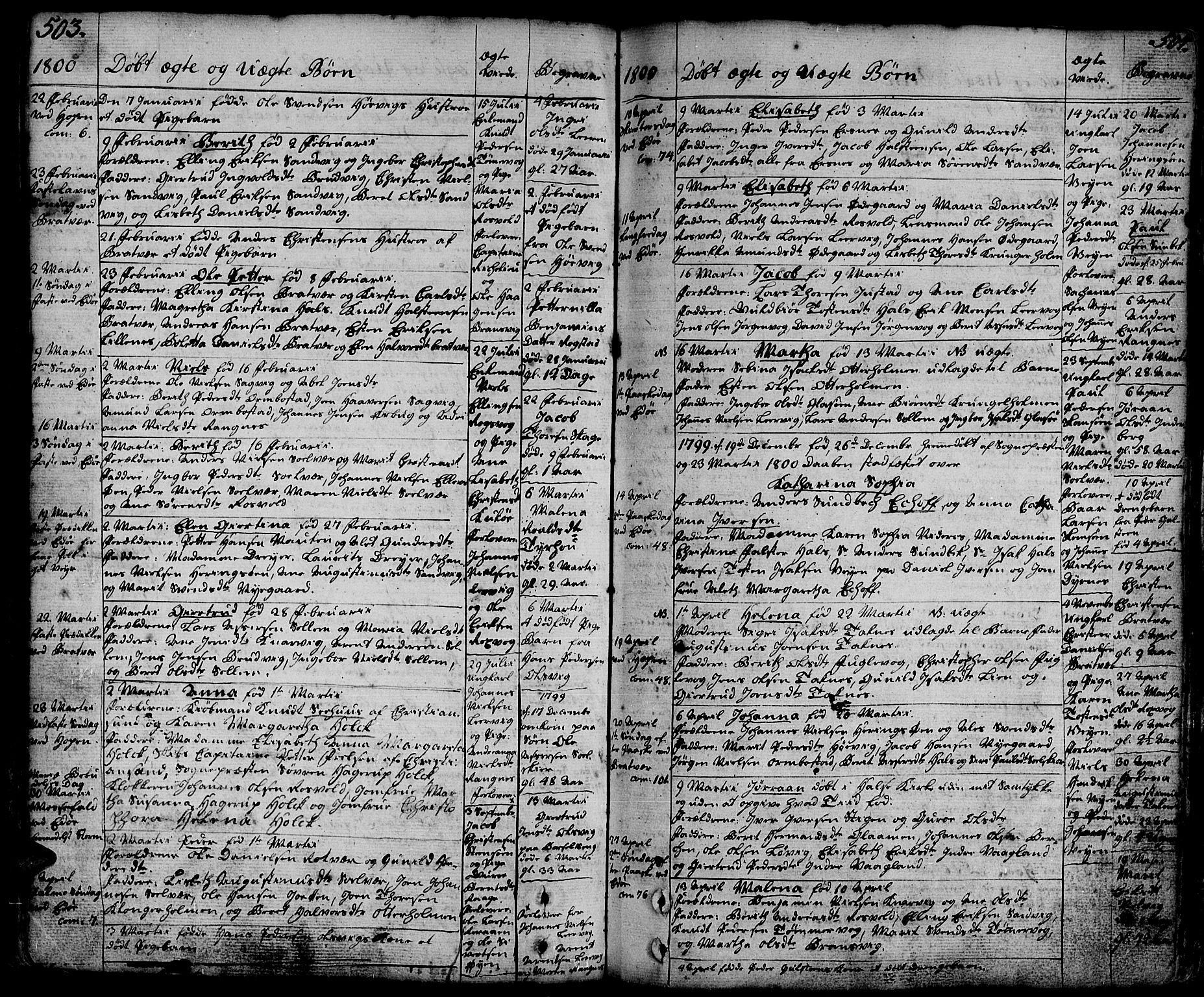 Ministerialprotokoller, klokkerbøker og fødselsregistre - Møre og Romsdal, SAT/A-1454/581/L0932: Parish register (official) no. 581A02, 1767-1823, p. 503-504