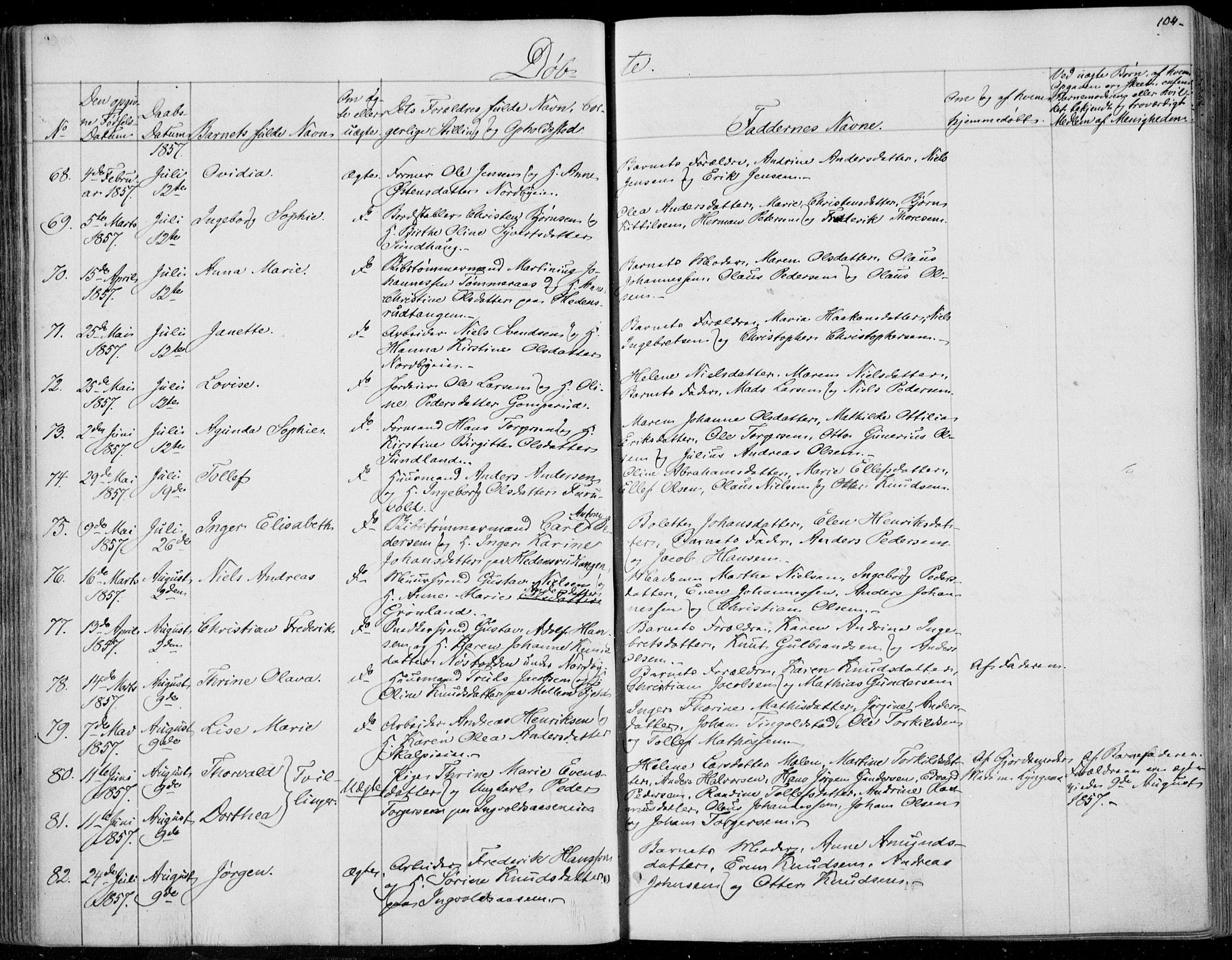 Skoger kirkebøker, AV/SAKO-A-59/F/Fa/L0003: Parish register (official) no. I 3, 1842-1861, p. 104