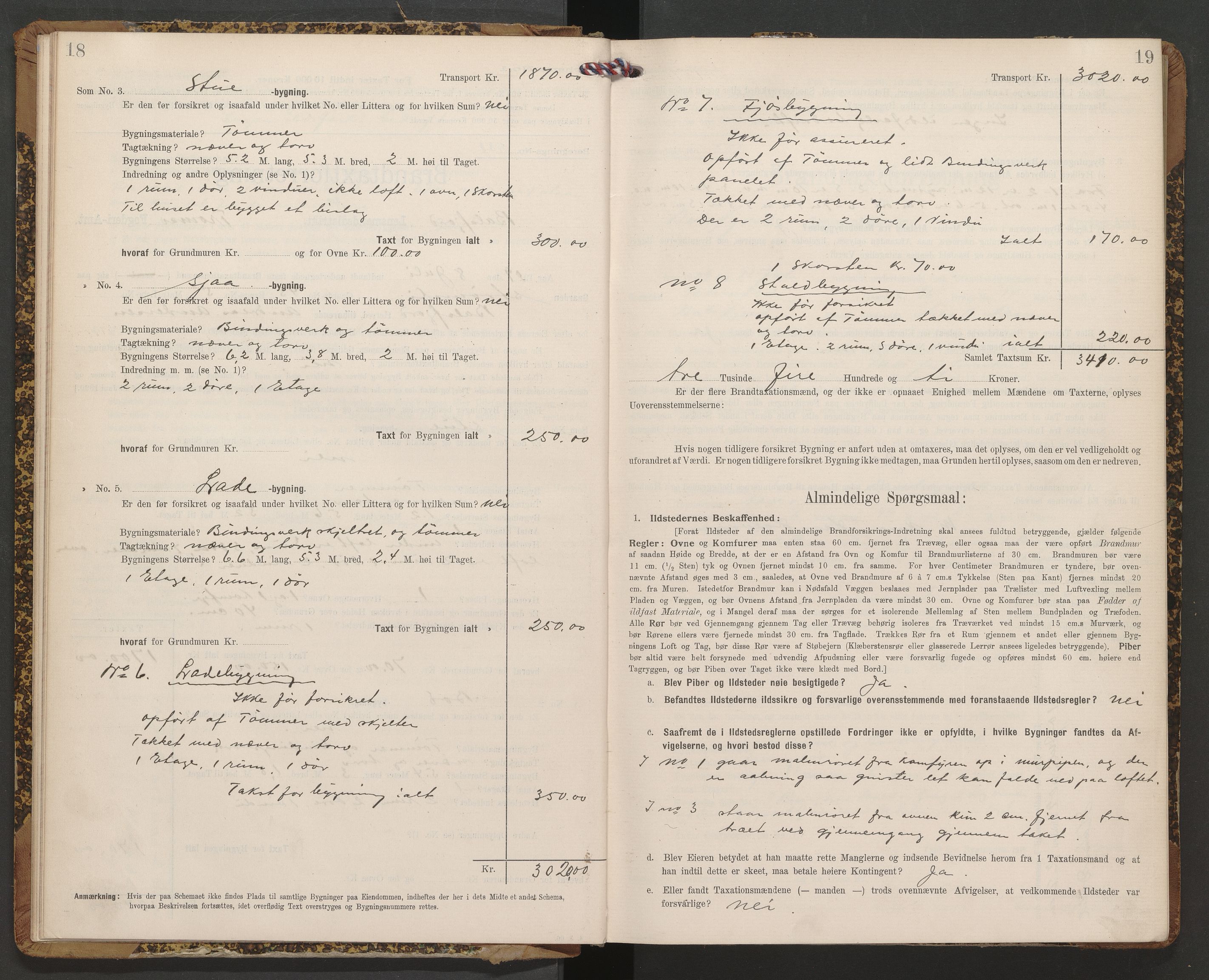 Lensmannen i Balsfjord, AV/SATØ-S-0085/Hf/Hfb/L0175: Branntakstprotokoller 1873-1962. Med register, 1909-1912