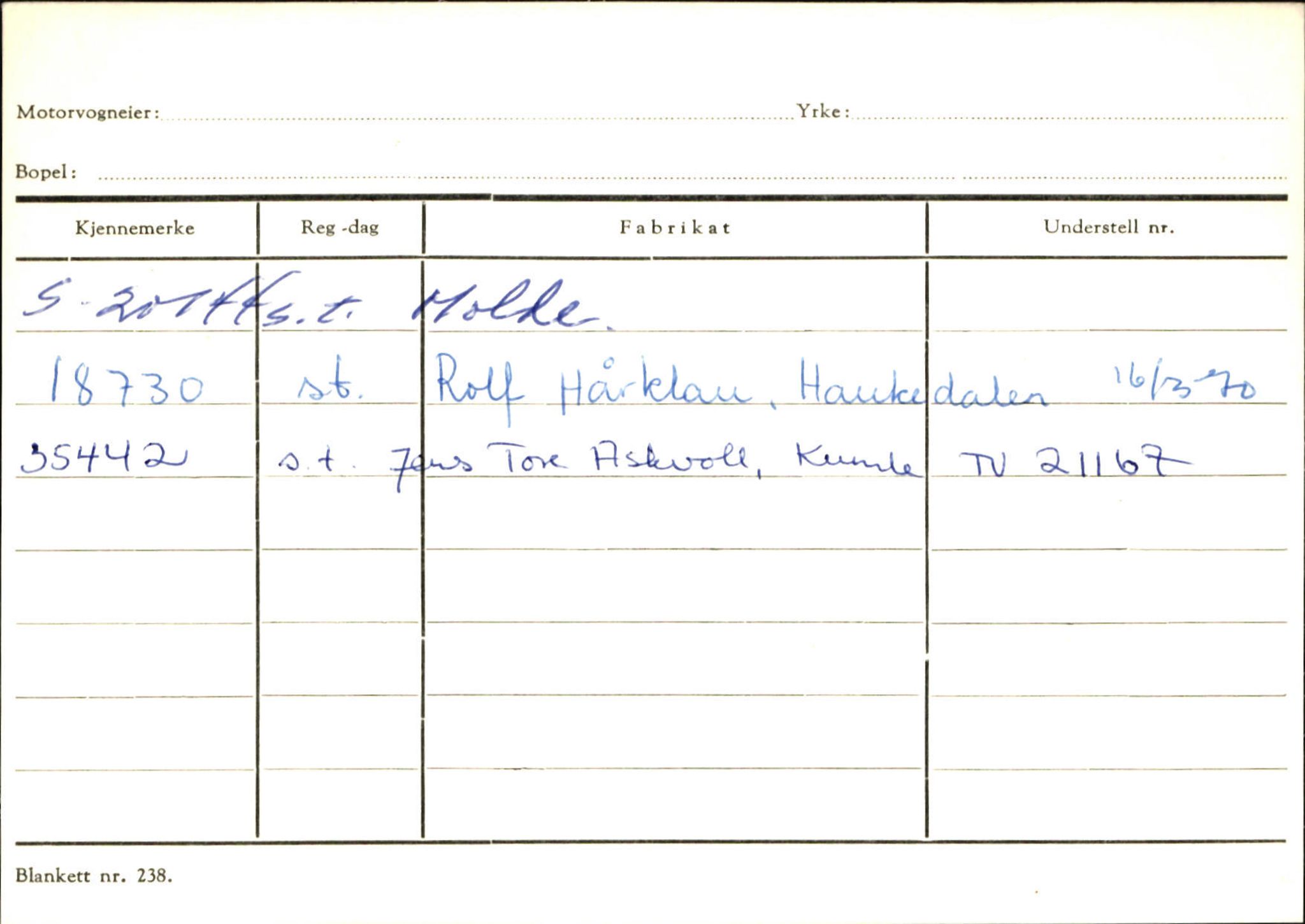 Statens vegvesen, Sogn og Fjordane vegkontor, AV/SAB-A-5301/4/F/L0131: Eigarregister Høyanger P-Å. Stryn S-Å, 1945-1975, p. 507