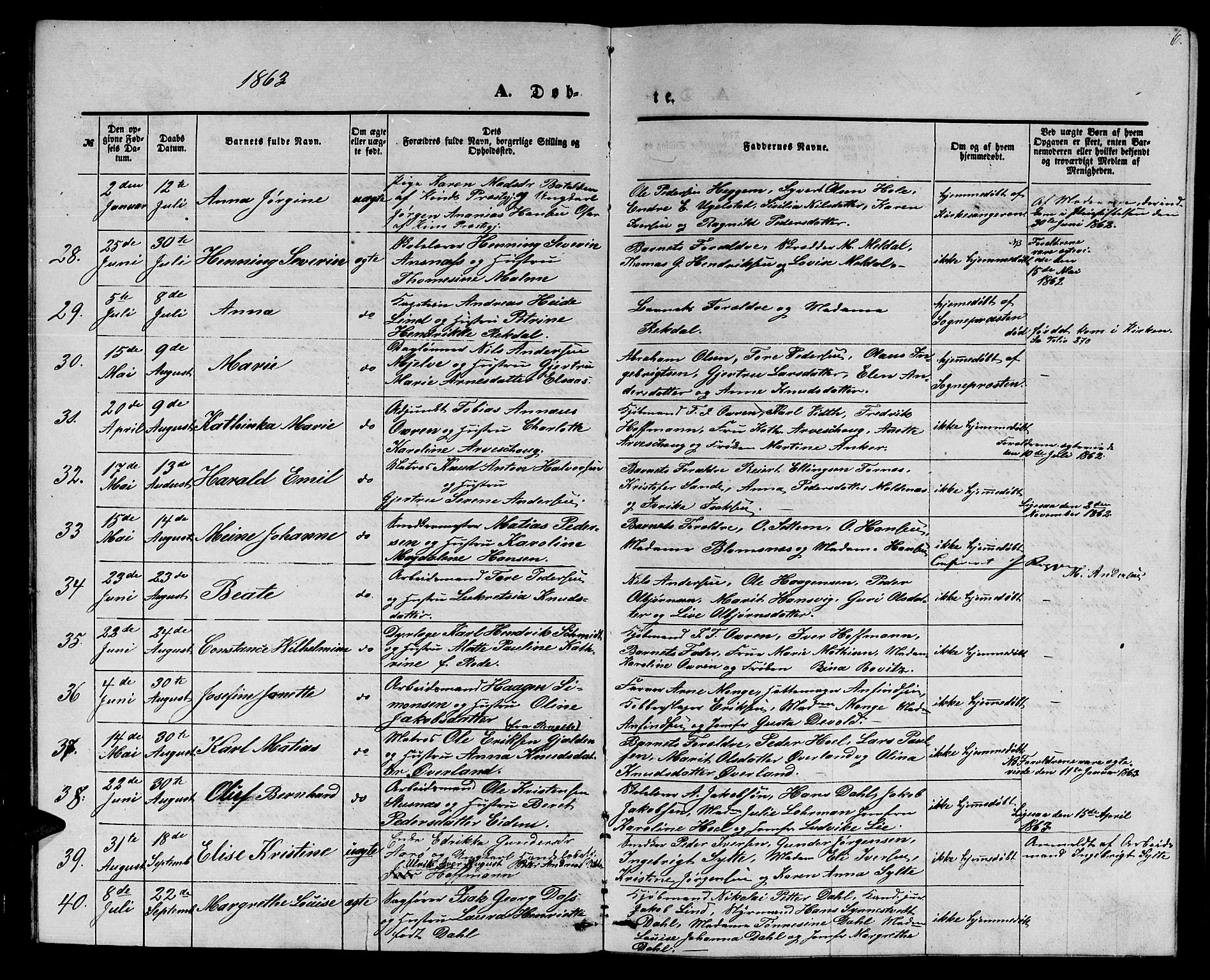 Ministerialprotokoller, klokkerbøker og fødselsregistre - Møre og Romsdal, AV/SAT-A-1454/558/L0701: Parish register (copy) no. 558C02, 1862-1879, p. 6