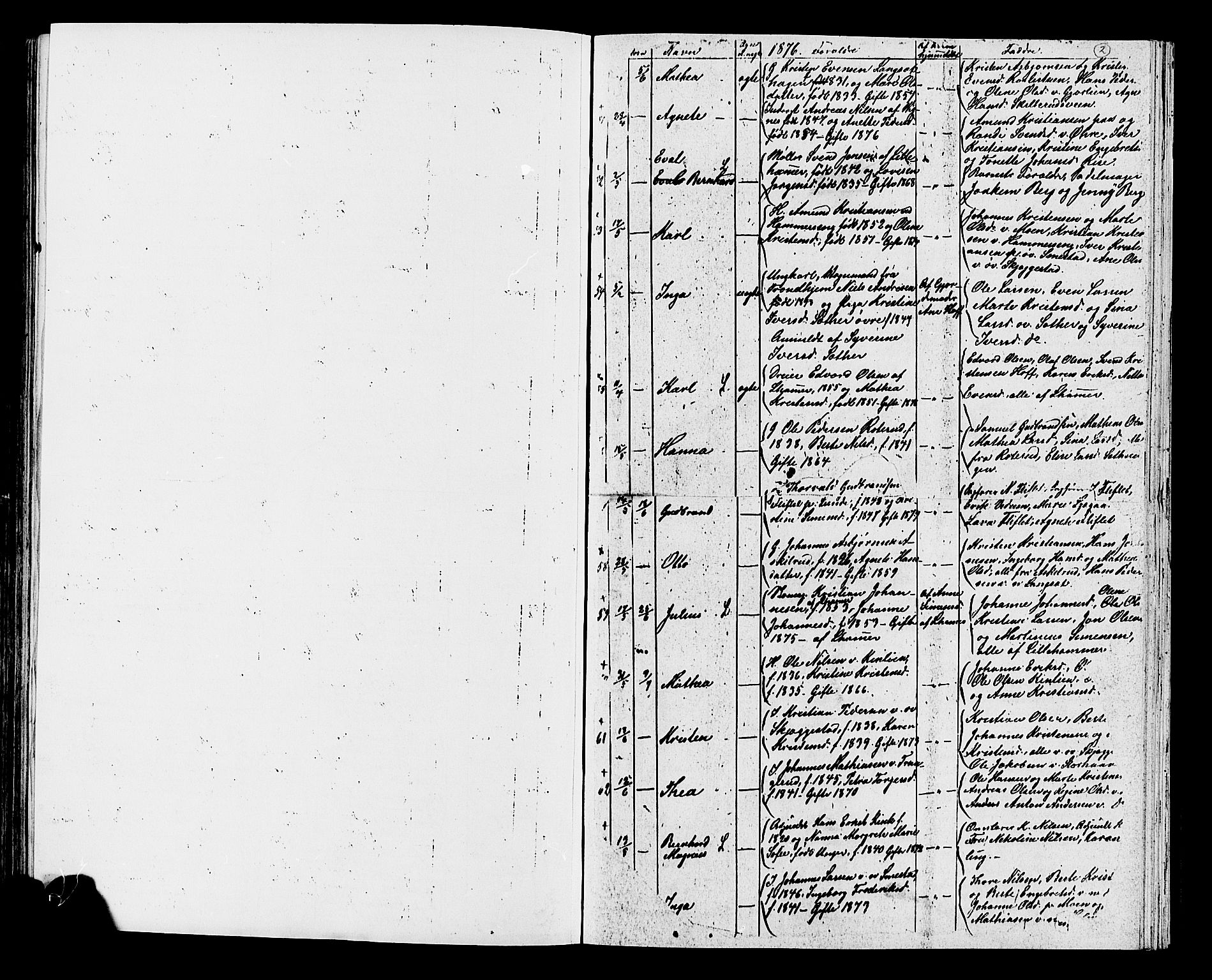 Fåberg prestekontor, AV/SAH-PREST-086/H/Ha/Hab/L0007: Parish register (copy) no. 7, 1856-1891, p. 2