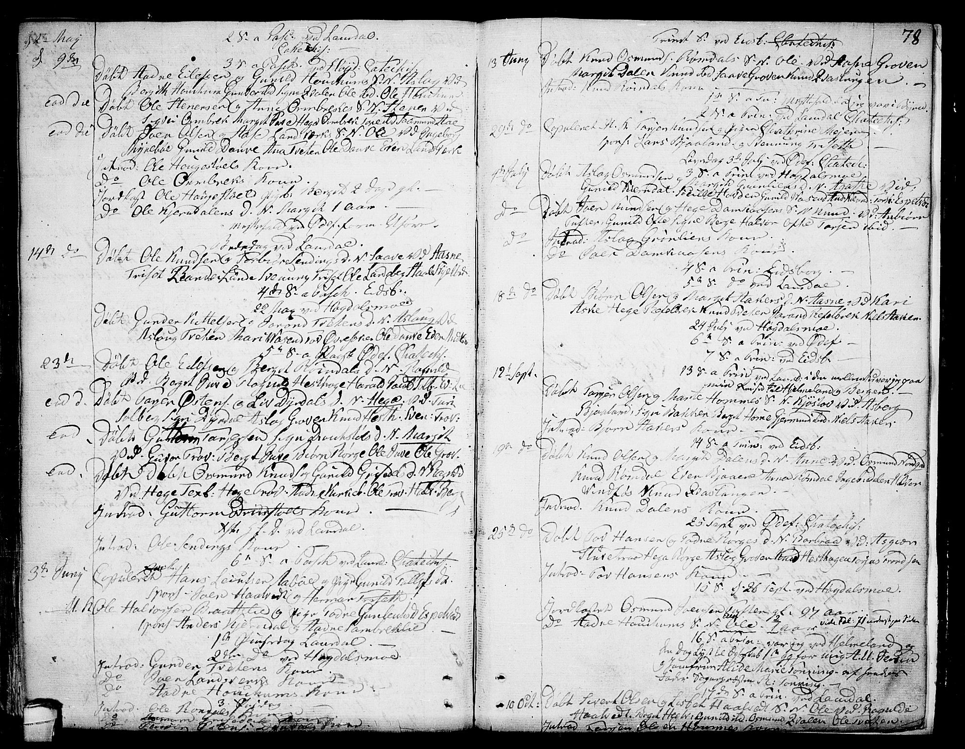 Lårdal kirkebøker, SAKO/A-284/F/Fa/L0004: Parish register (official) no. I 4, 1790-1814, p. 78