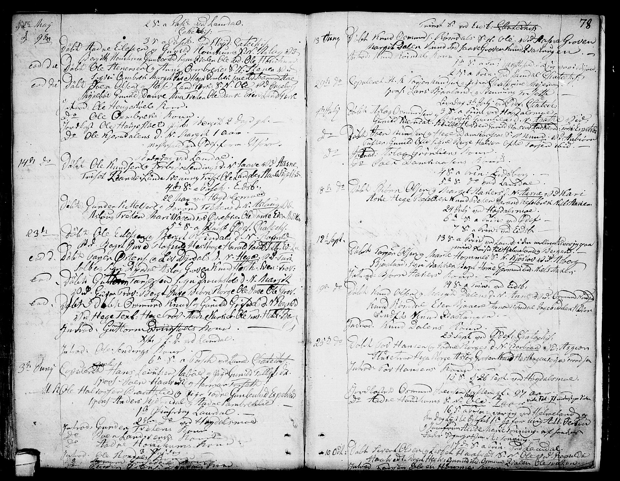 Lårdal kirkebøker, AV/SAKO-A-284/F/Fa/L0004: Parish register (official) no. I 4, 1790-1814, p. 78