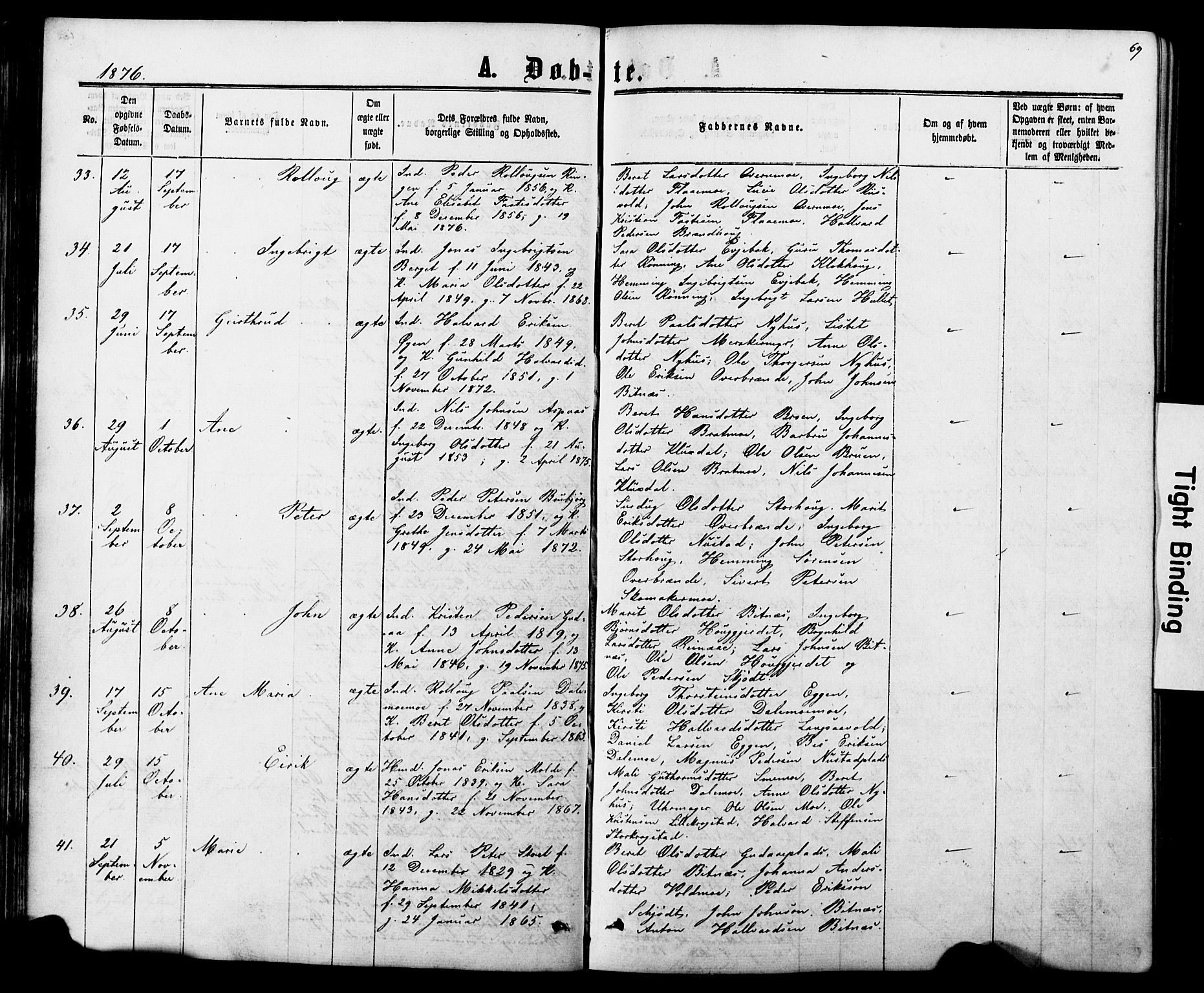 Ministerialprotokoller, klokkerbøker og fødselsregistre - Nord-Trøndelag, AV/SAT-A-1458/706/L0049: Parish register (copy) no. 706C01, 1864-1895, p. 69