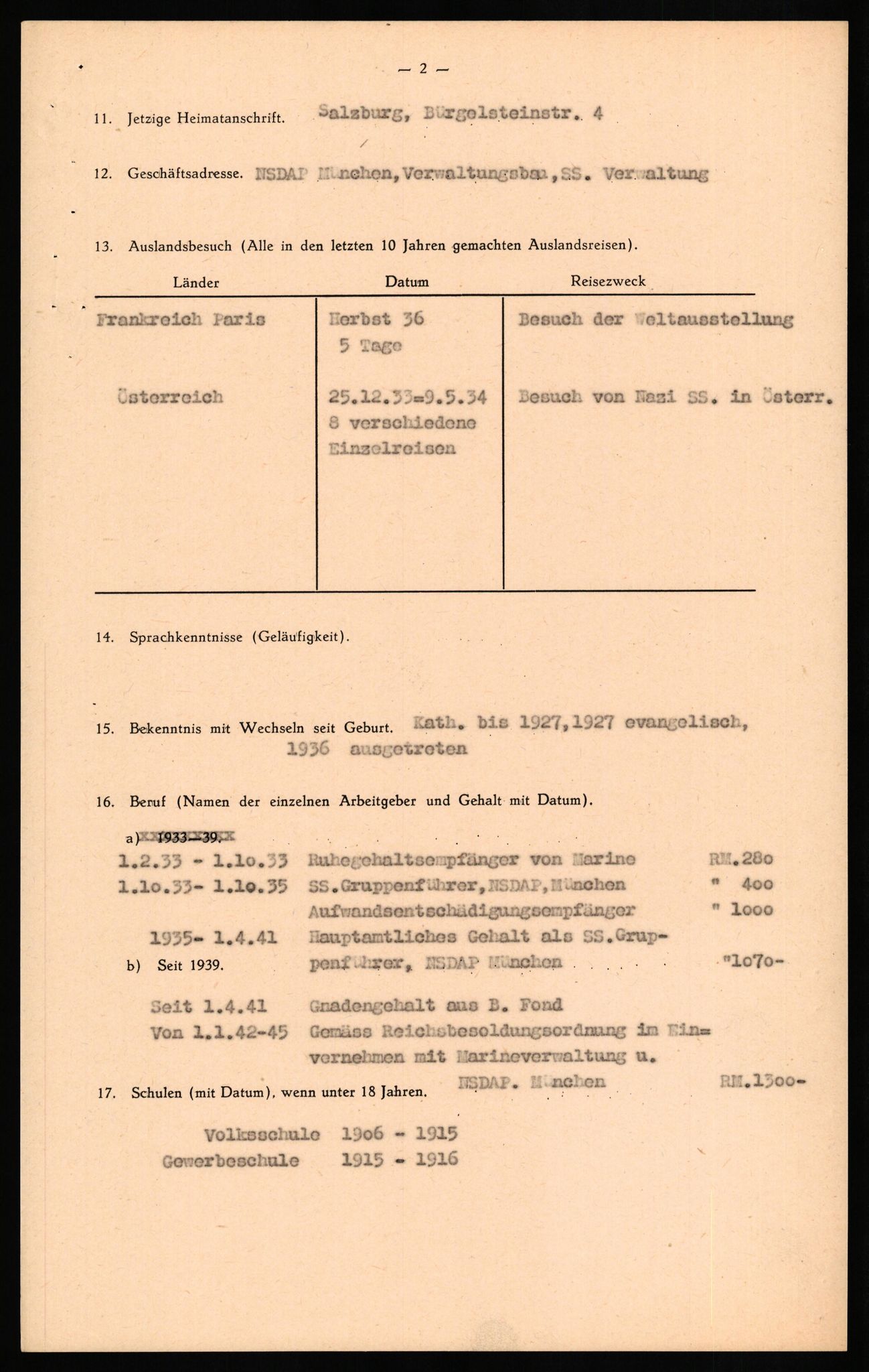 Forsvaret, Forsvarets overkommando II, AV/RA-RAFA-3915/D/Db/L0027: CI Questionaires. Tyske okkupasjonsstyrker i Norge. Tyskere., 1945-1946, p. 477