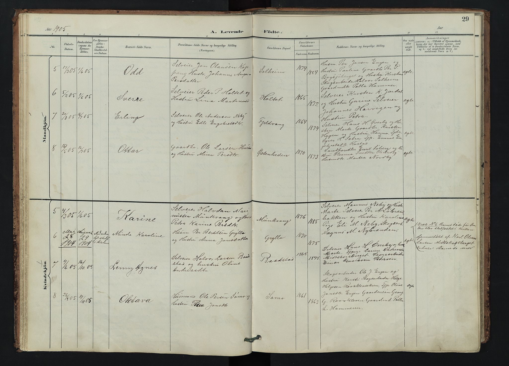 Trysil prestekontor, AV/SAH-PREST-046/H/Ha/Hab/L0007: Parish register (copy) no. 7, 1896-1948, p. 29