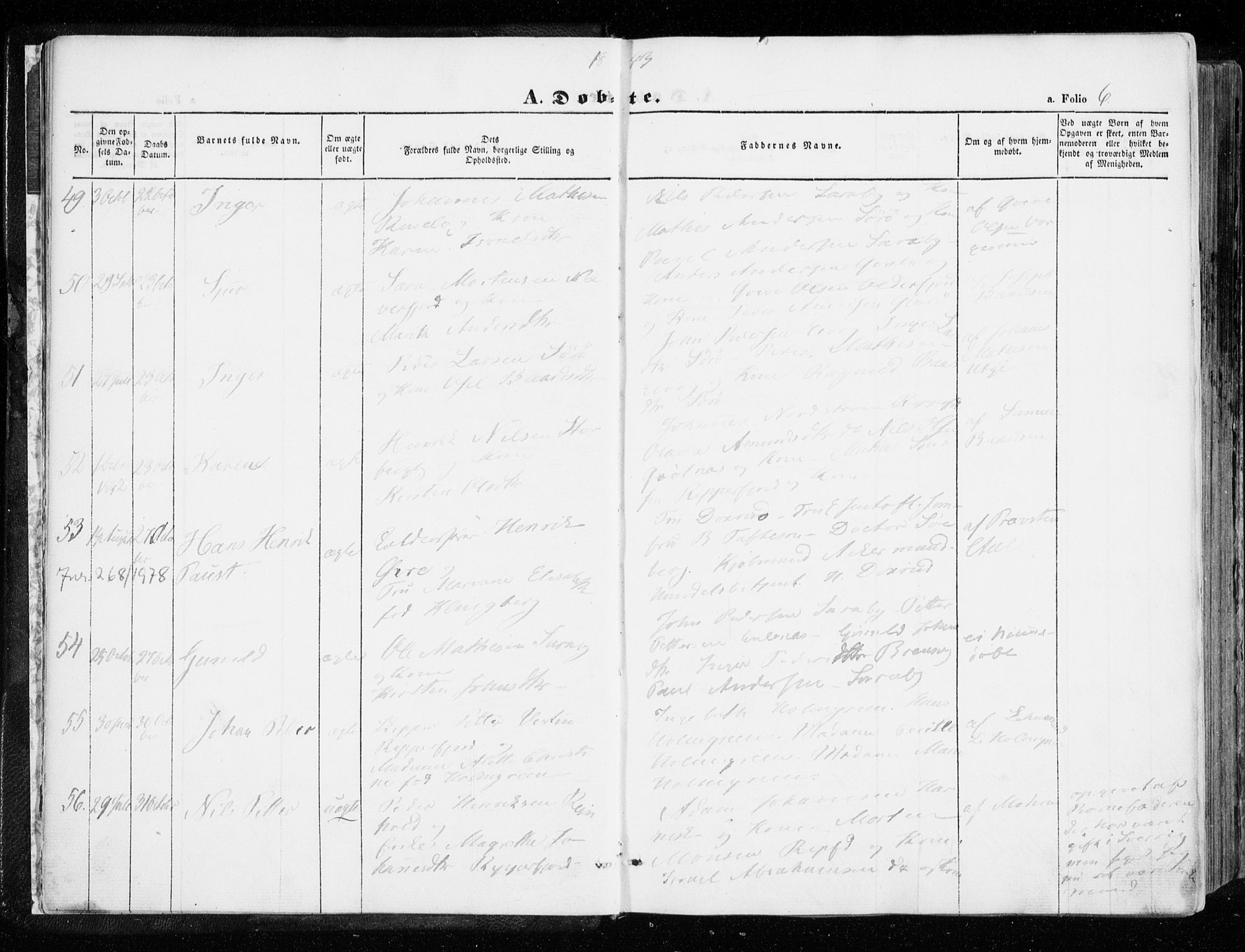 Hammerfest sokneprestkontor, AV/SATØ-S-1347/H/Ha/L0004.kirke: Parish register (official) no. 4, 1843-1856, p. 6