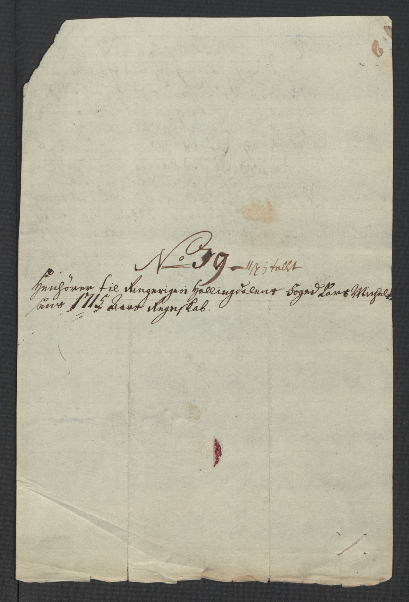 Rentekammeret inntil 1814, Reviderte regnskaper, Fogderegnskap, RA/EA-4092/R23/L1473: Fogderegnskap Ringerike og Hallingdal, 1715, p. 338