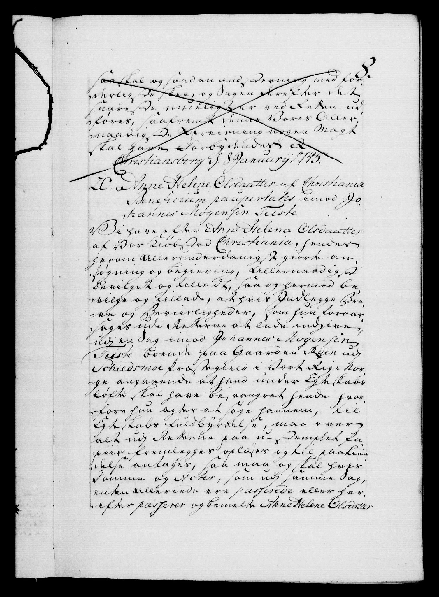 Danske Kanselli 1572-1799, AV/RA-EA-3023/F/Fc/Fca/Fcaa/L0034: Norske registre, 1745-1746, p. 8a