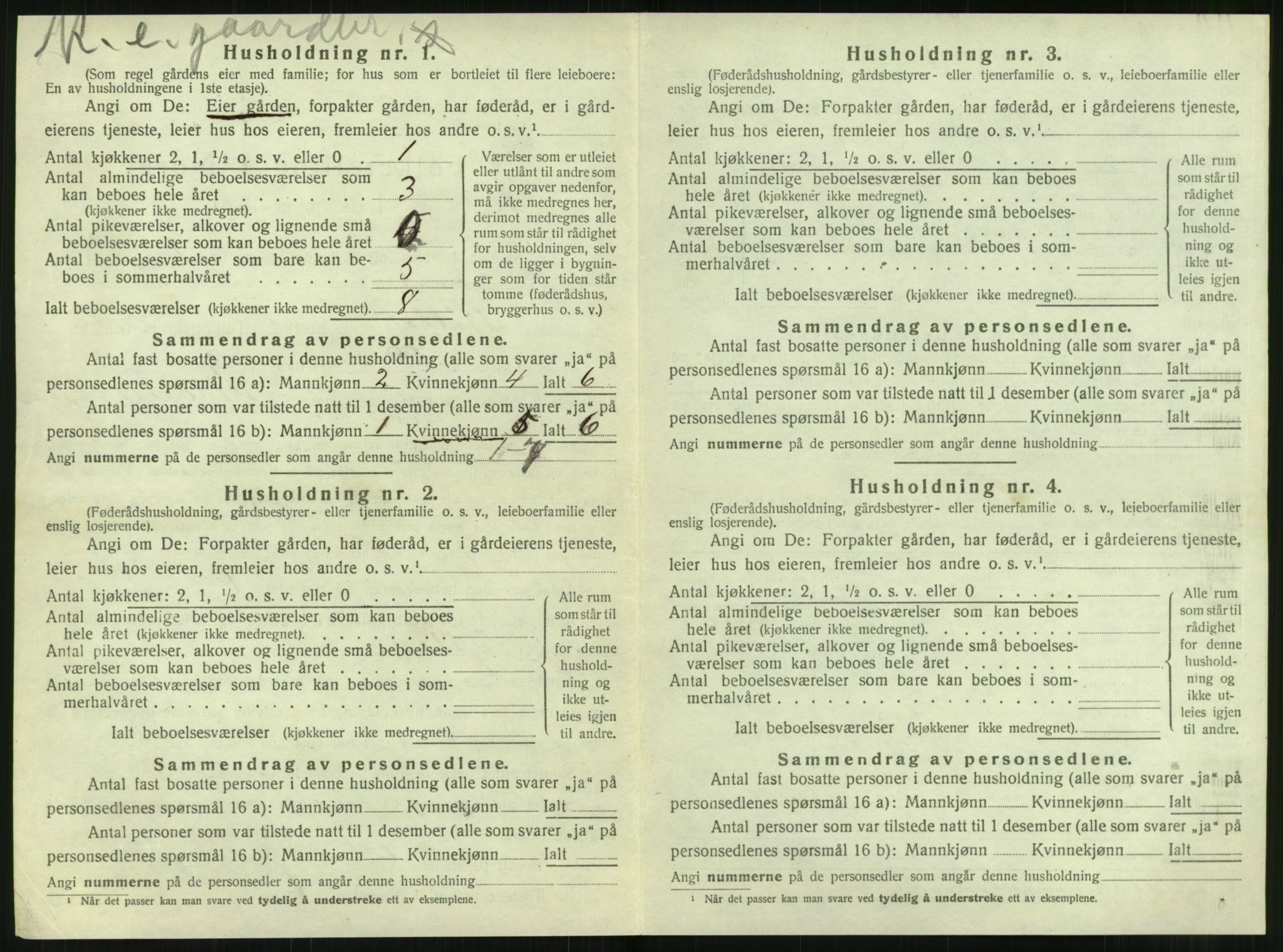 SAT, 1920 census for Tjøtta, 1920, p. 720