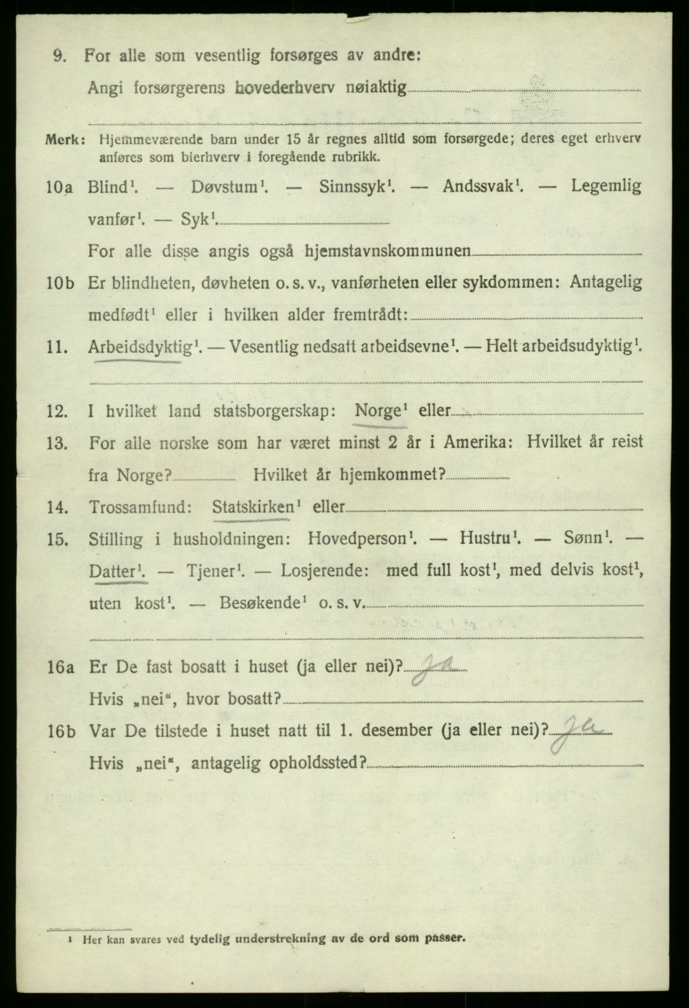 SAB, 1920 census for Samnanger, 1920, p. 1670