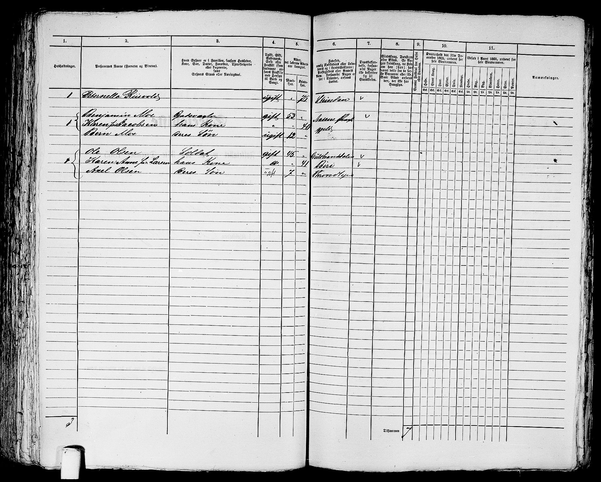 RA, 1865 census for Trondheim, 1865, p. 1778