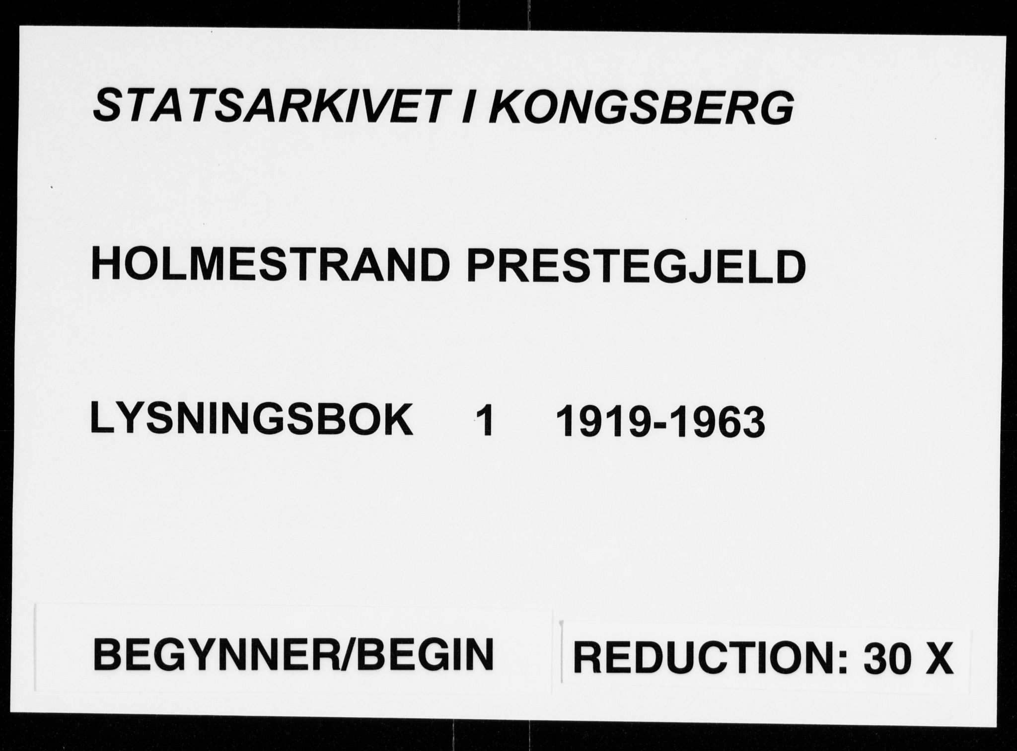 Holmestrand kirkebøker, SAKO/A-346/H/Ha/L0002: Banns register no. 1, 1919-1963