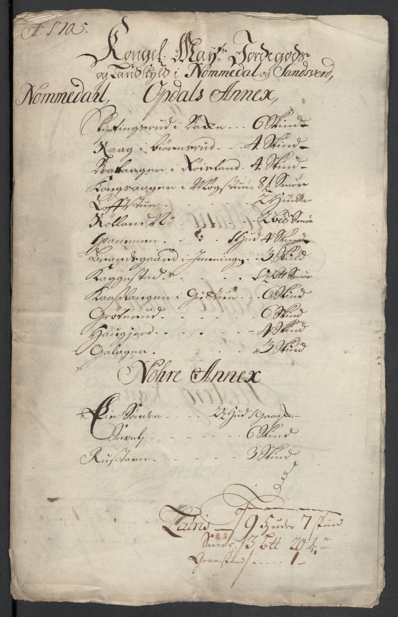 Rentekammeret inntil 1814, Reviderte regnskaper, Fogderegnskap, RA/EA-4092/R24/L1583: Fogderegnskap Numedal og Sandsvær, 1705-1706, p. 14