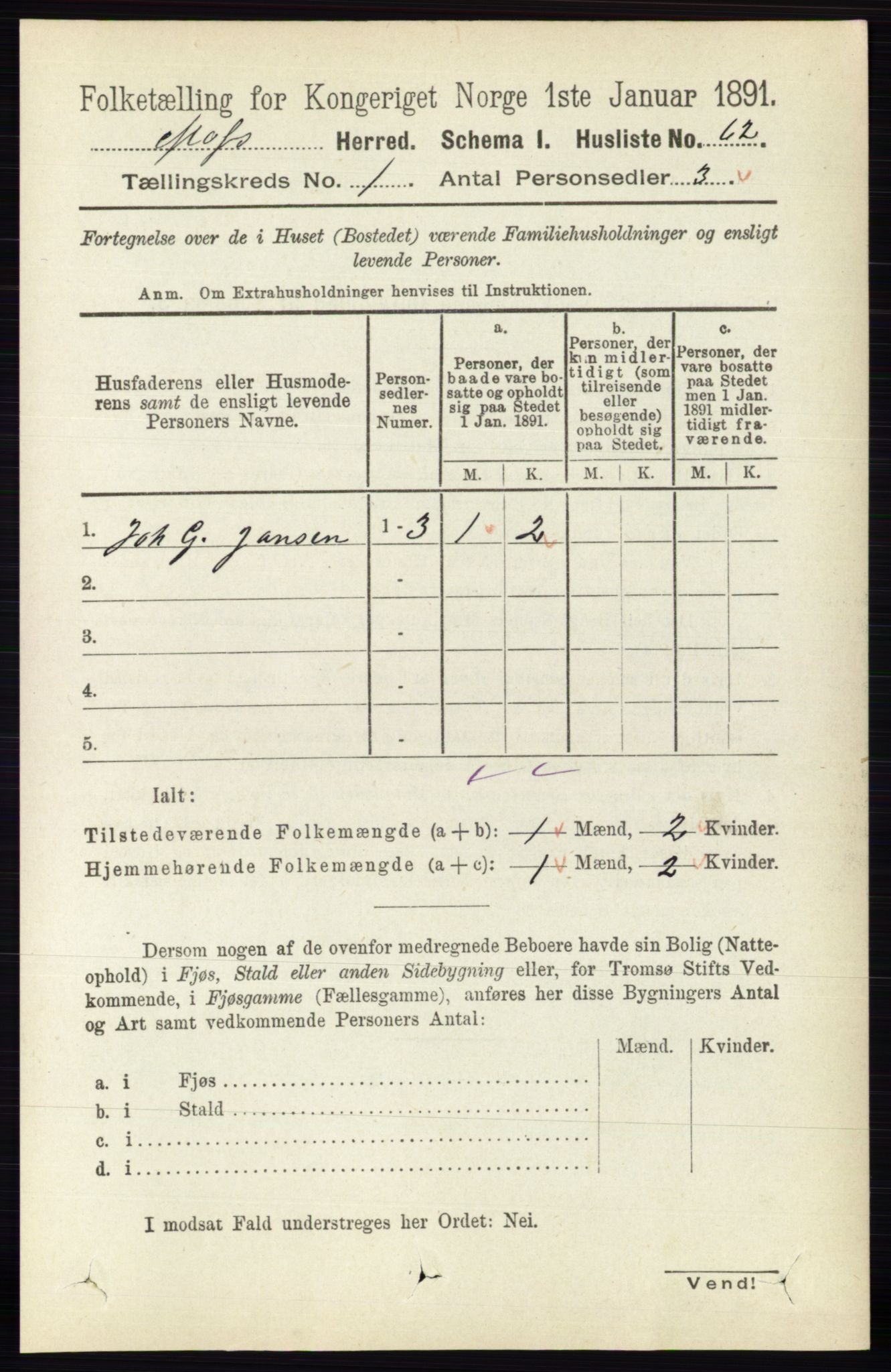 RA, 1891 Census for 0194 Moss, 1891, p. 76