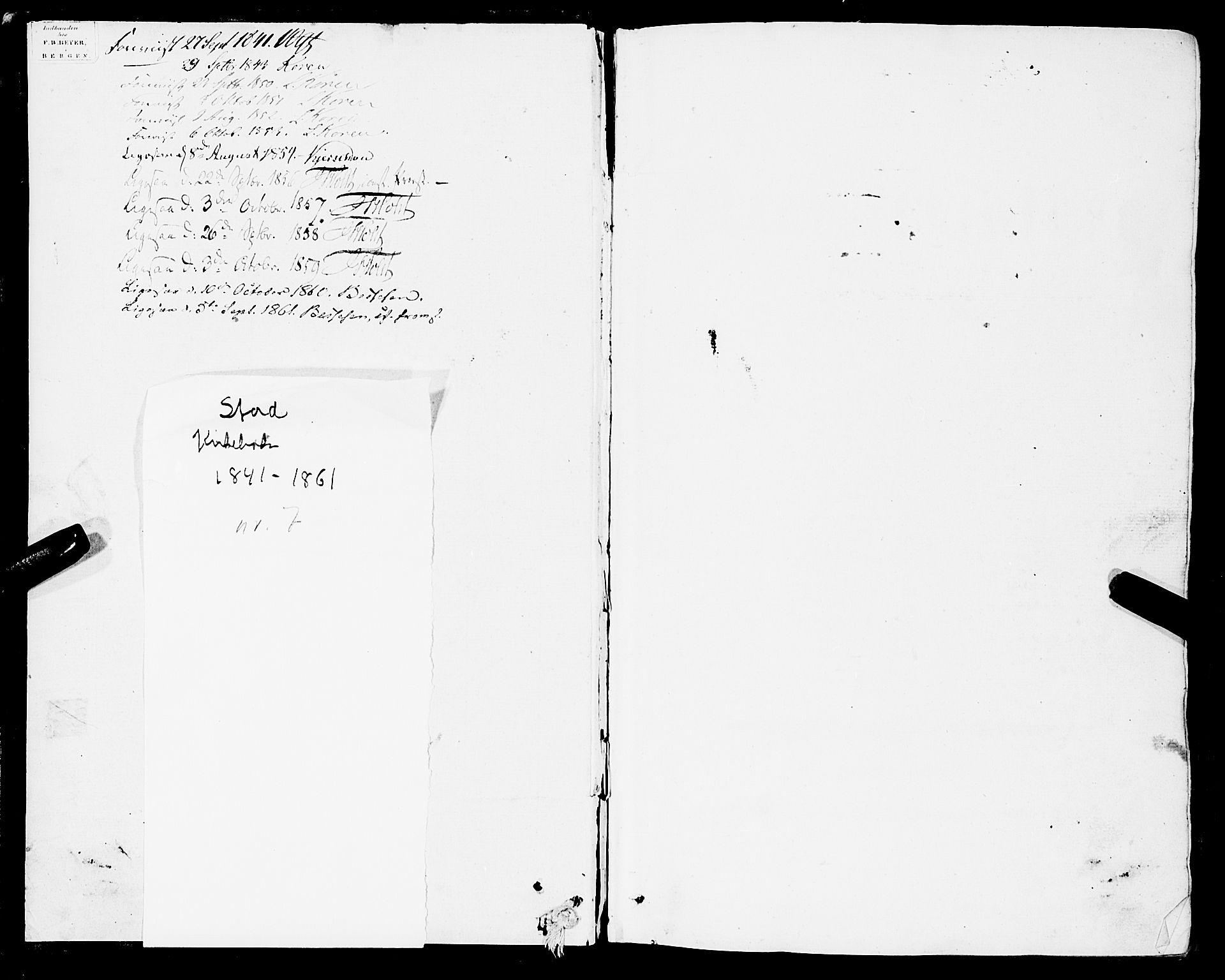 Stord sokneprestembete, AV/SAB-A-78201/H/Haa: Parish register (official) no. A 7, 1841-1861