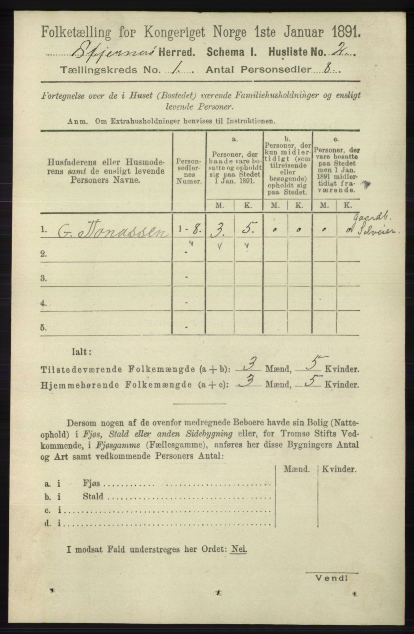 RA, 1891 census for 1140 Sjernarøy, 1891, p. 17