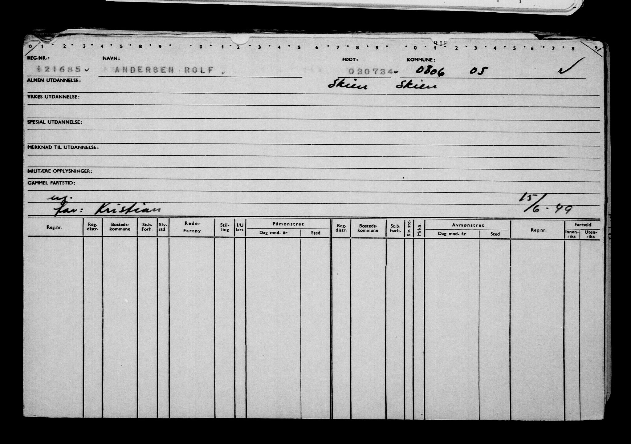 Direktoratet for sjømenn, RA/S-3545/G/Gb/L0233: Hovedkort, 1924, p. 332