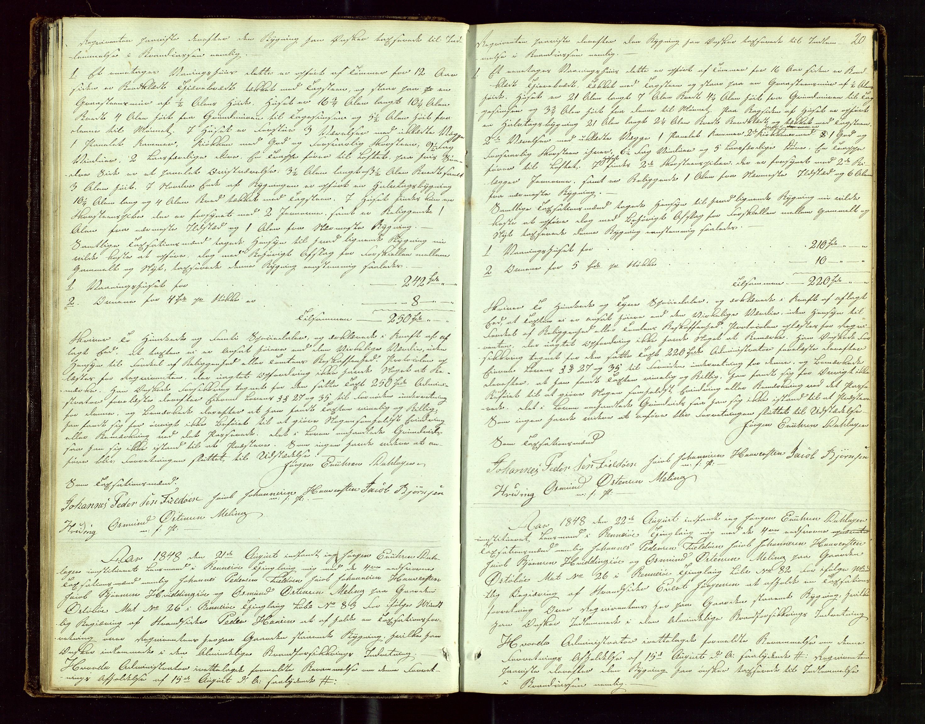 Rennesøy lensmannskontor, AV/SAST-A-100165/Goa/L0001: "Brandtaxations-Protocol for Rennesøe Thinglag", 1846-1923, p. 19b-20a