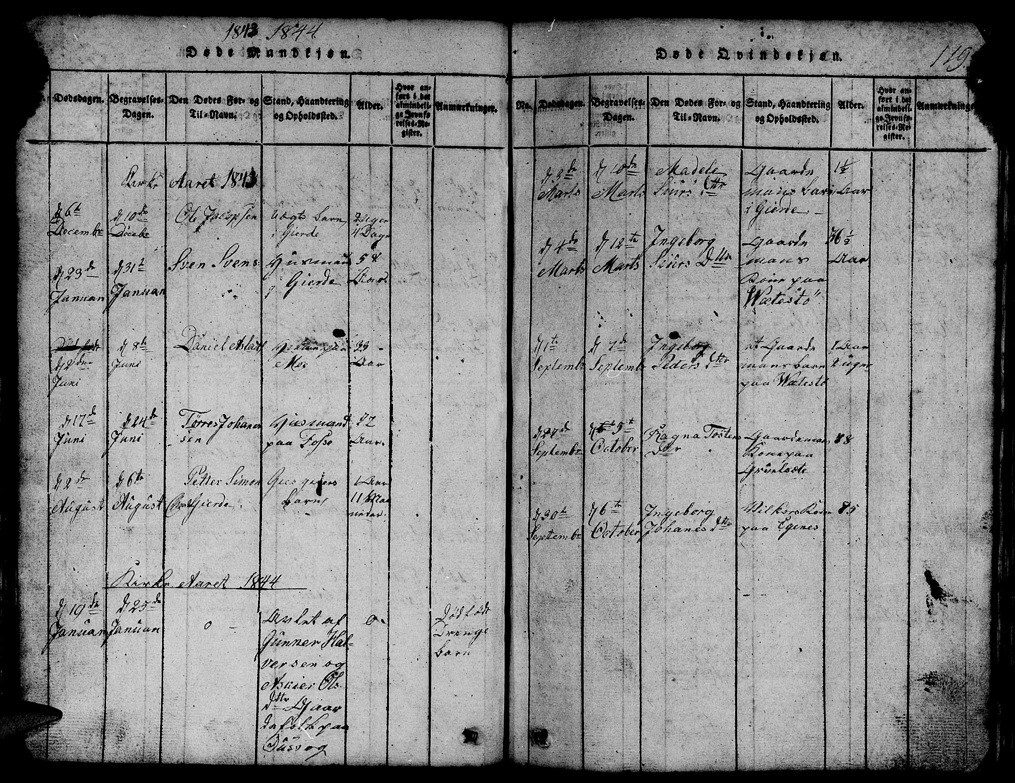 Etne sokneprestembete, SAB/A-75001/H/Hab: Parish register (copy) no. B 1, 1815-1850, p. 119