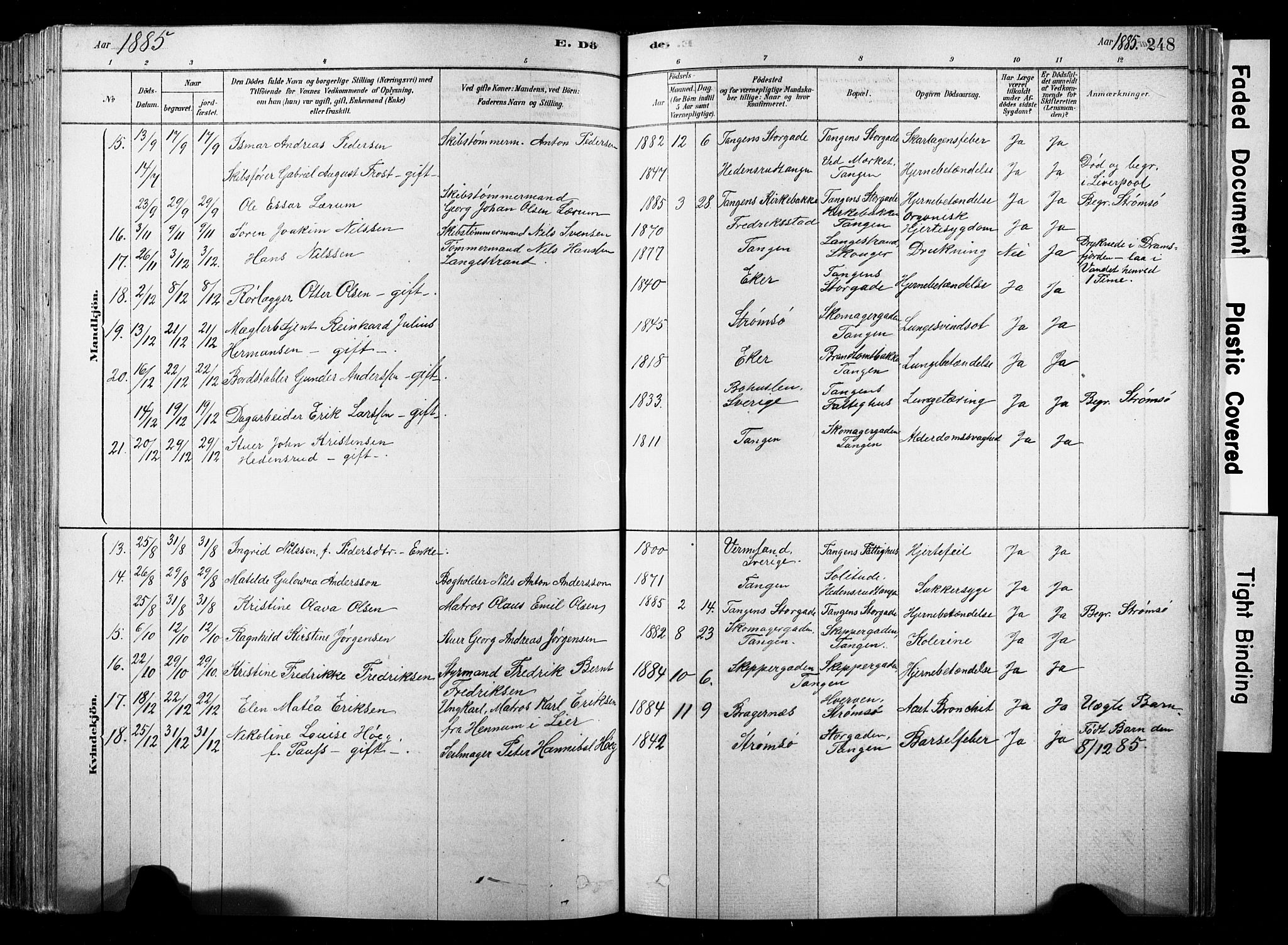 Strømsø kirkebøker, AV/SAKO-A-246/F/Fb/L0006: Parish register (official) no. II 6, 1879-1910, p. 248