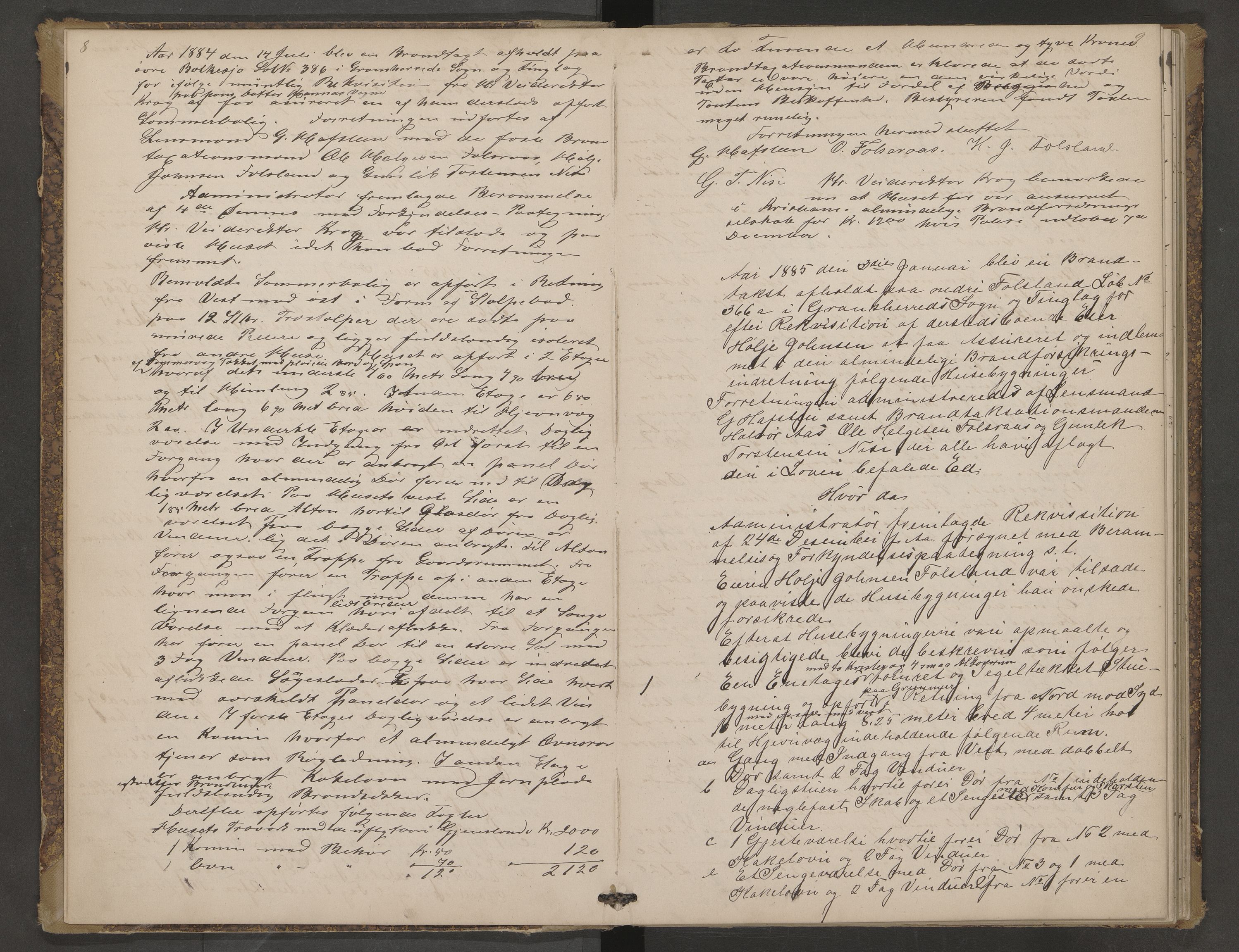 Gransherad lensmannskontor, AV/SAKO-A-557/Y/Yb/Yba/L0001: Branntakstprotokoll, 1884-1904