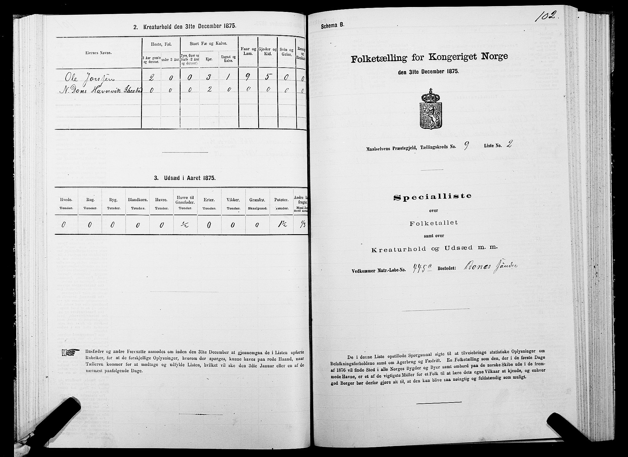 SATØ, 1875 census for 1924P Målselv, 1875, p. 4102