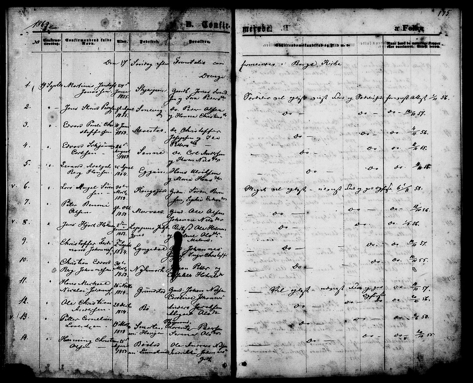 Ministerialprotokoller, klokkerbøker og fødselsregistre - Nordland, SAT/A-1459/880/L1132: Parish register (official) no. 880A06, 1869-1887, p. 175