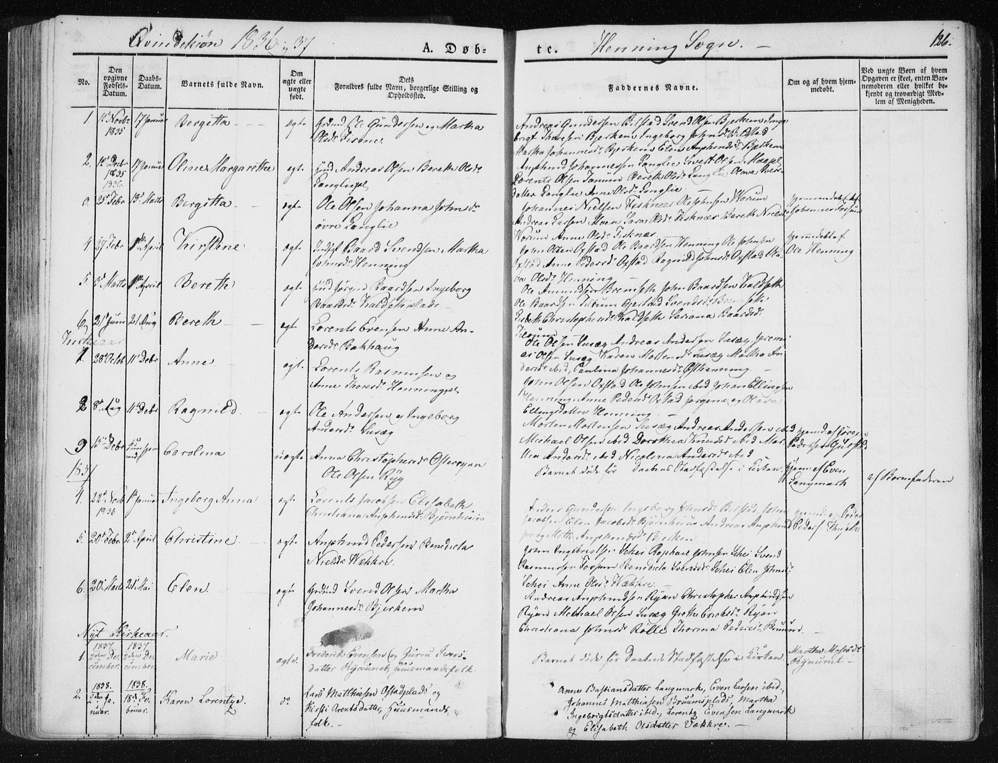Ministerialprotokoller, klokkerbøker og fødselsregistre - Nord-Trøndelag, SAT/A-1458/735/L0339: Parish register (official) no. 735A06 /3, 1836-1848, p. 126