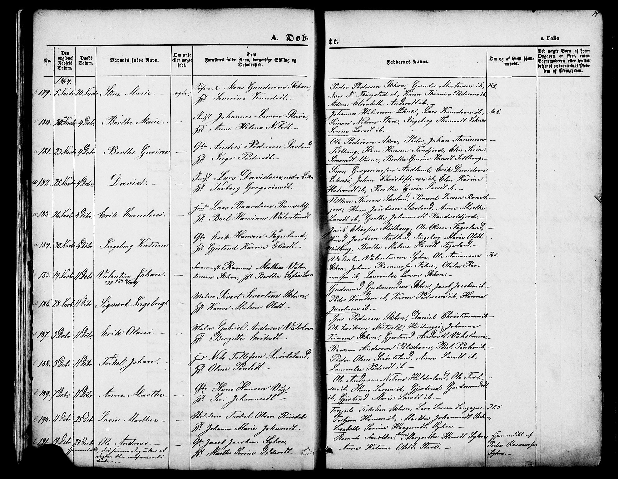 Skudenes sokneprestkontor, SAST/A -101849/H/Ha/Haa/L0006: Parish register (official) no. A 4, 1864-1881, p. 15