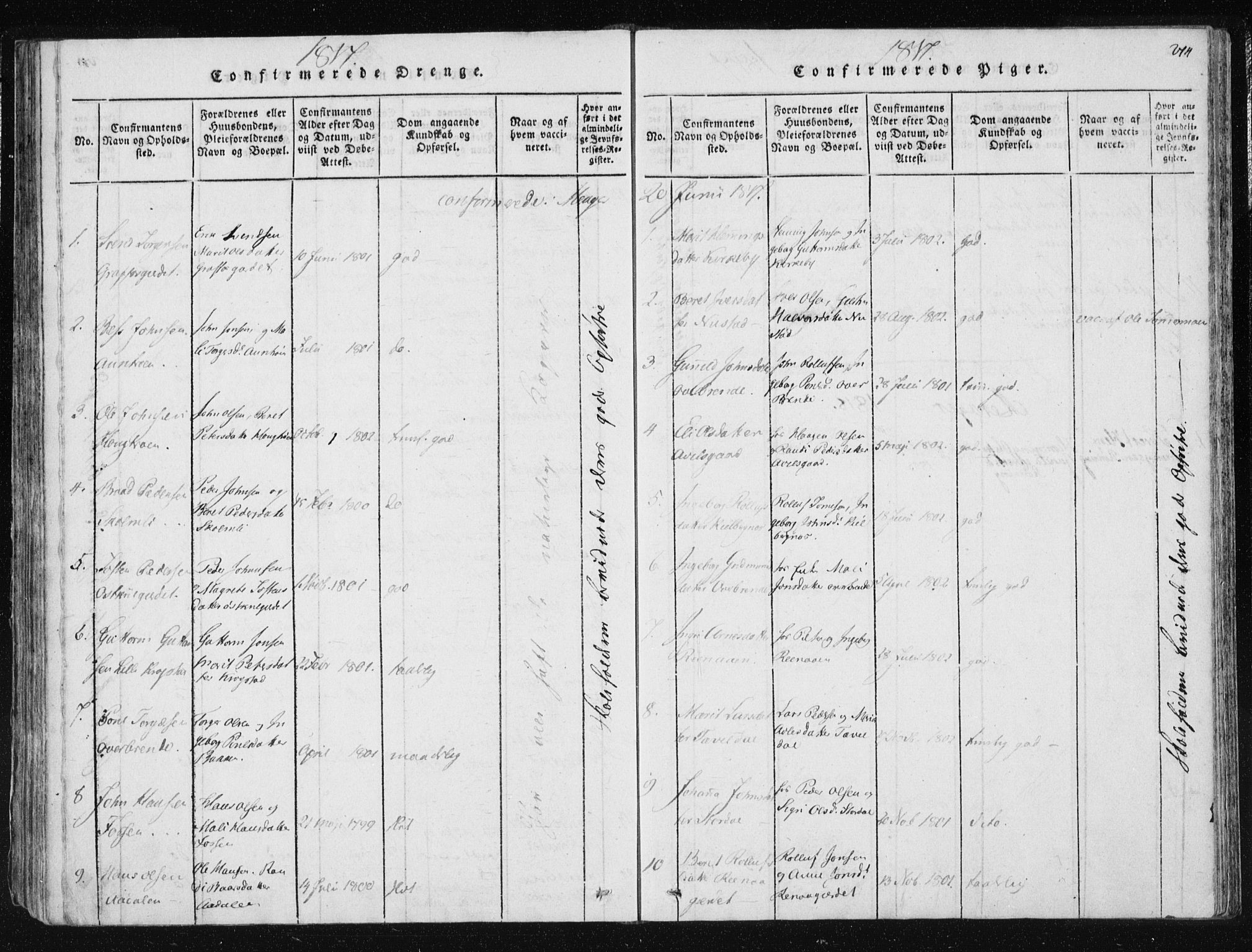 Ministerialprotokoller, klokkerbøker og fødselsregistre - Nord-Trøndelag, SAT/A-1458/709/L0061: Parish register (official) no. 709A08 /4, 1815-1819, p. 274