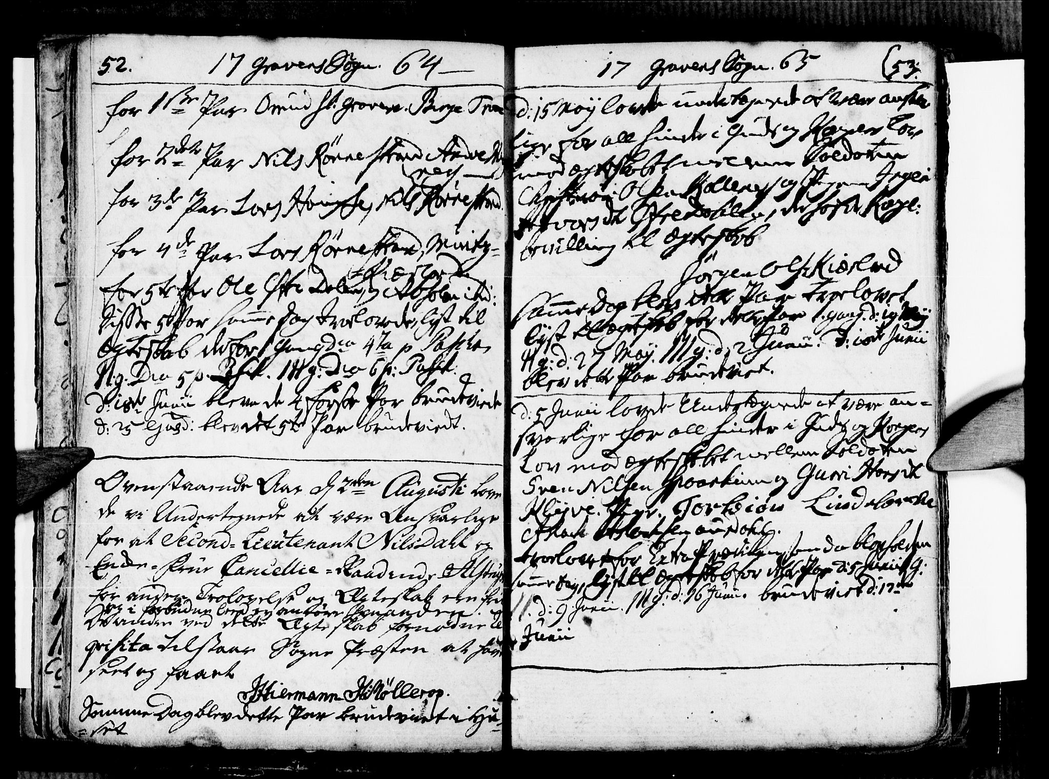 Ulvik sokneprestembete, SAB/A-78801/H/Haa: Parish register (official) no. A 9, 1743-1792, p. 52-53