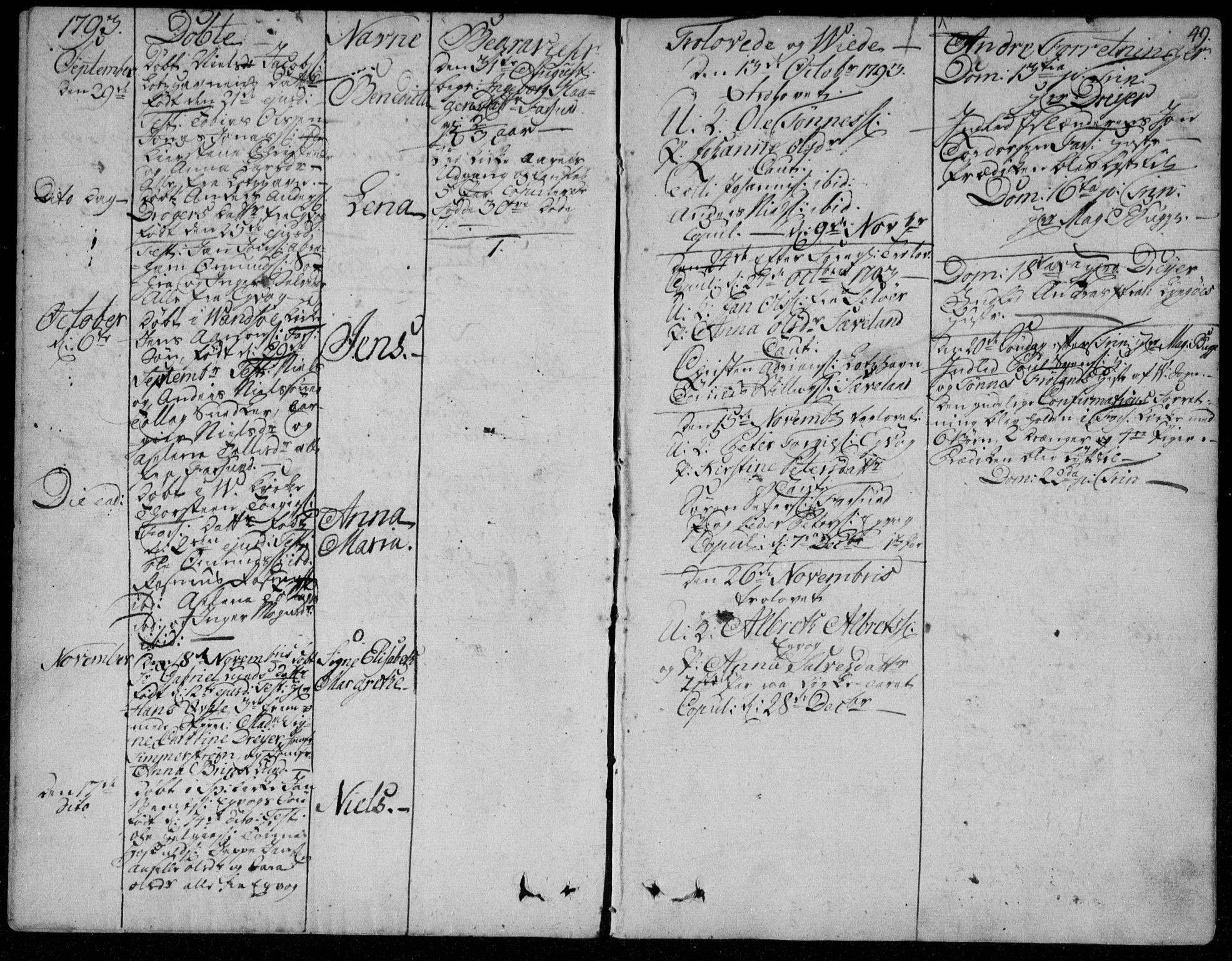 Farsund sokneprestkontor, AV/SAK-1111-0009/F/Fa/L0001: Parish register (official) no. A 1, 1784-1815, p. 49