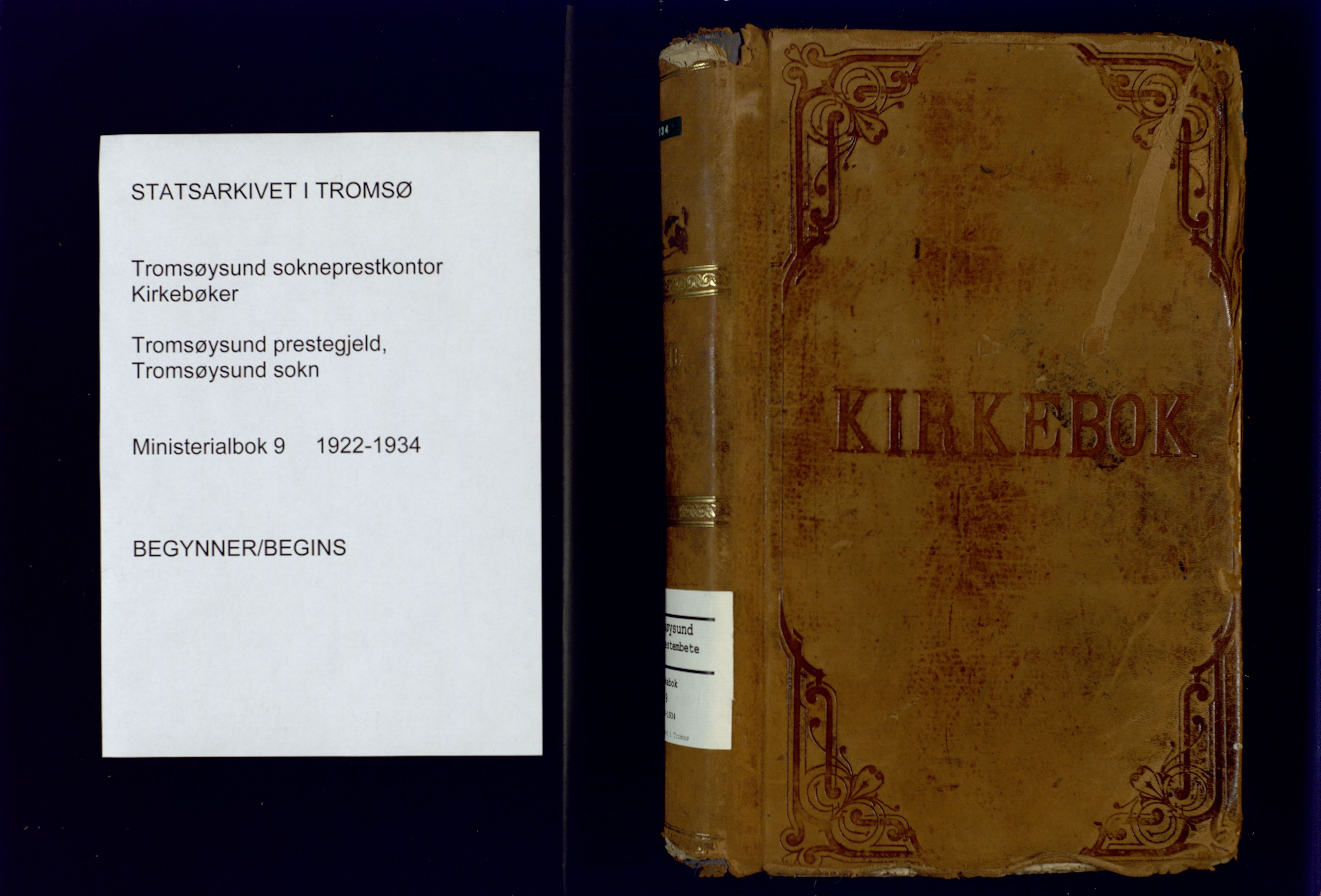 Tromsøysund sokneprestkontor, SATØ/S-1304/G/Ga/L0009kirke: Parish register (official) no. 9, 1922-1934