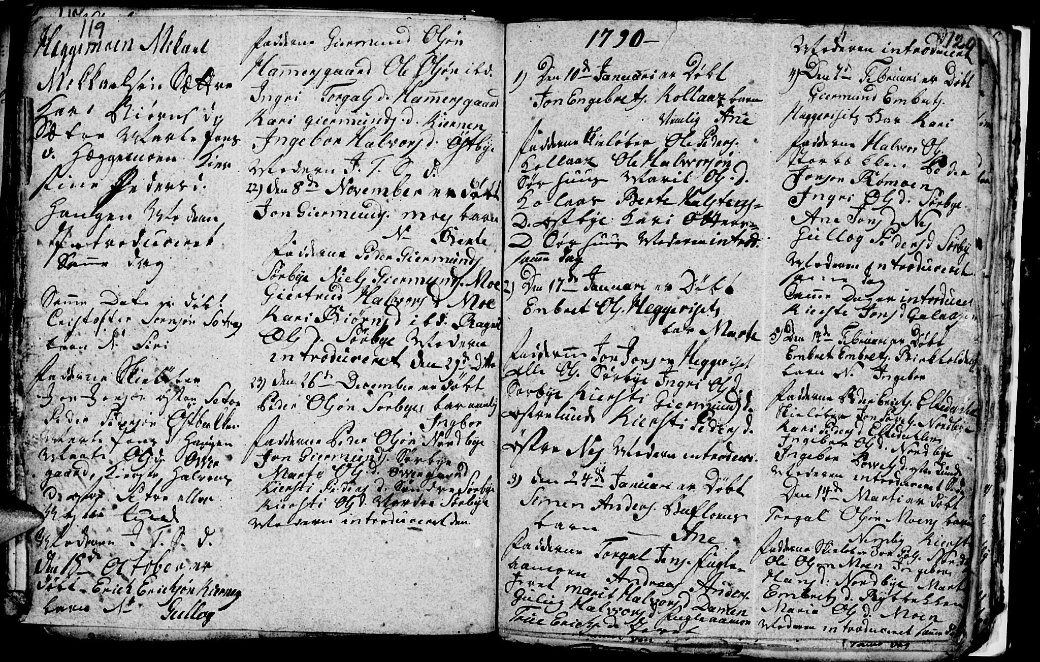 Trysil prestekontor, SAH/PREST-046/H/Ha/Hab/L0001: Parish register (copy) no. 1, 1781-1799, p. 119-120