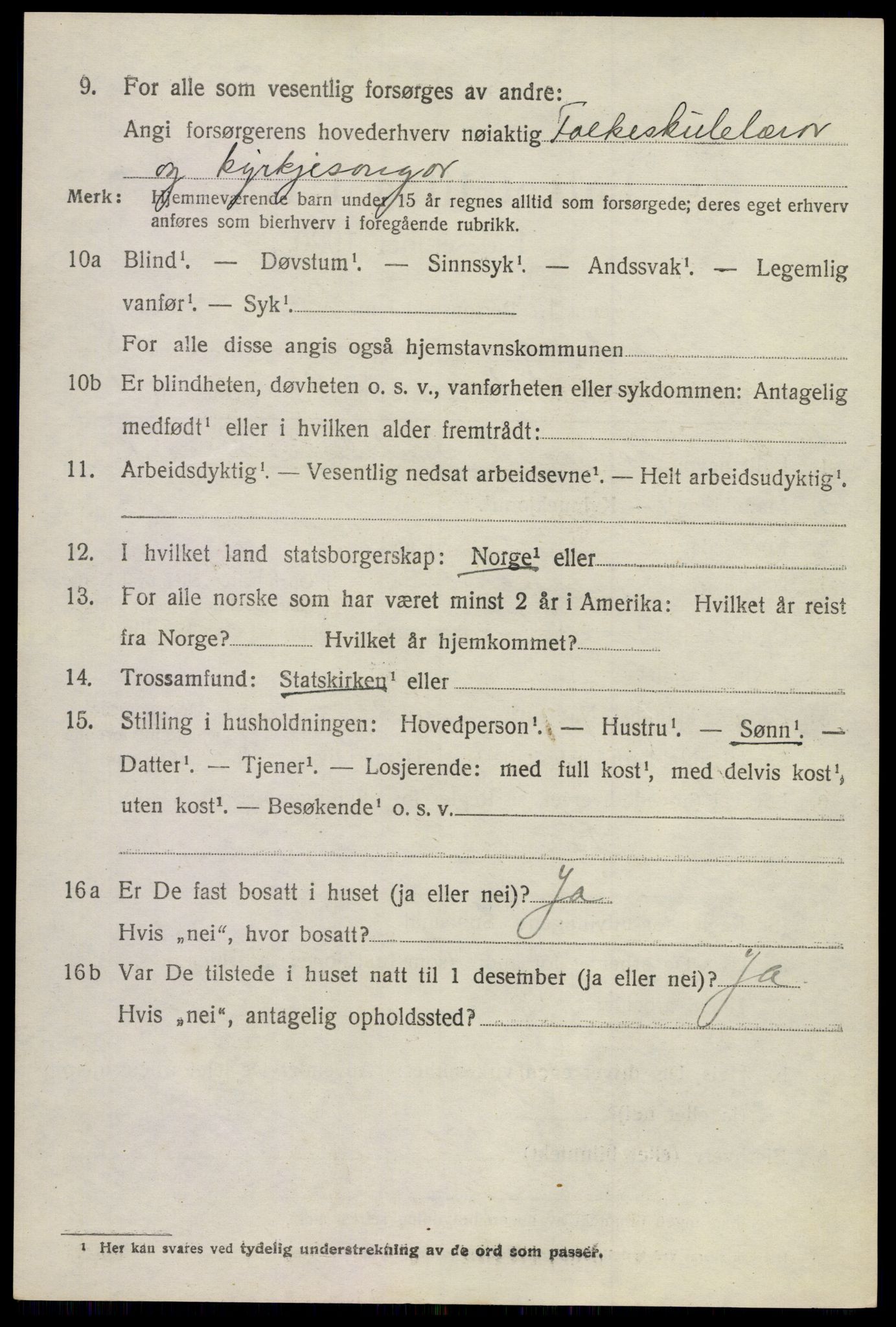 SAKO, 1920 census for Flesberg, 1920, p. 3060