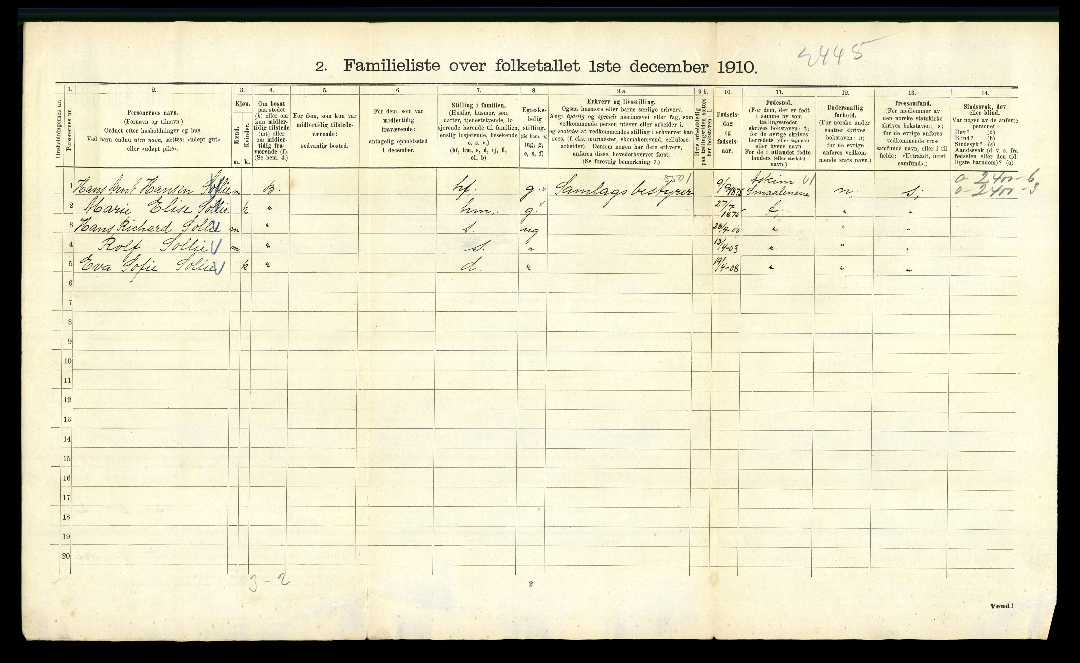 RA, 1910 census for Kristiania, 1910, p. 99532