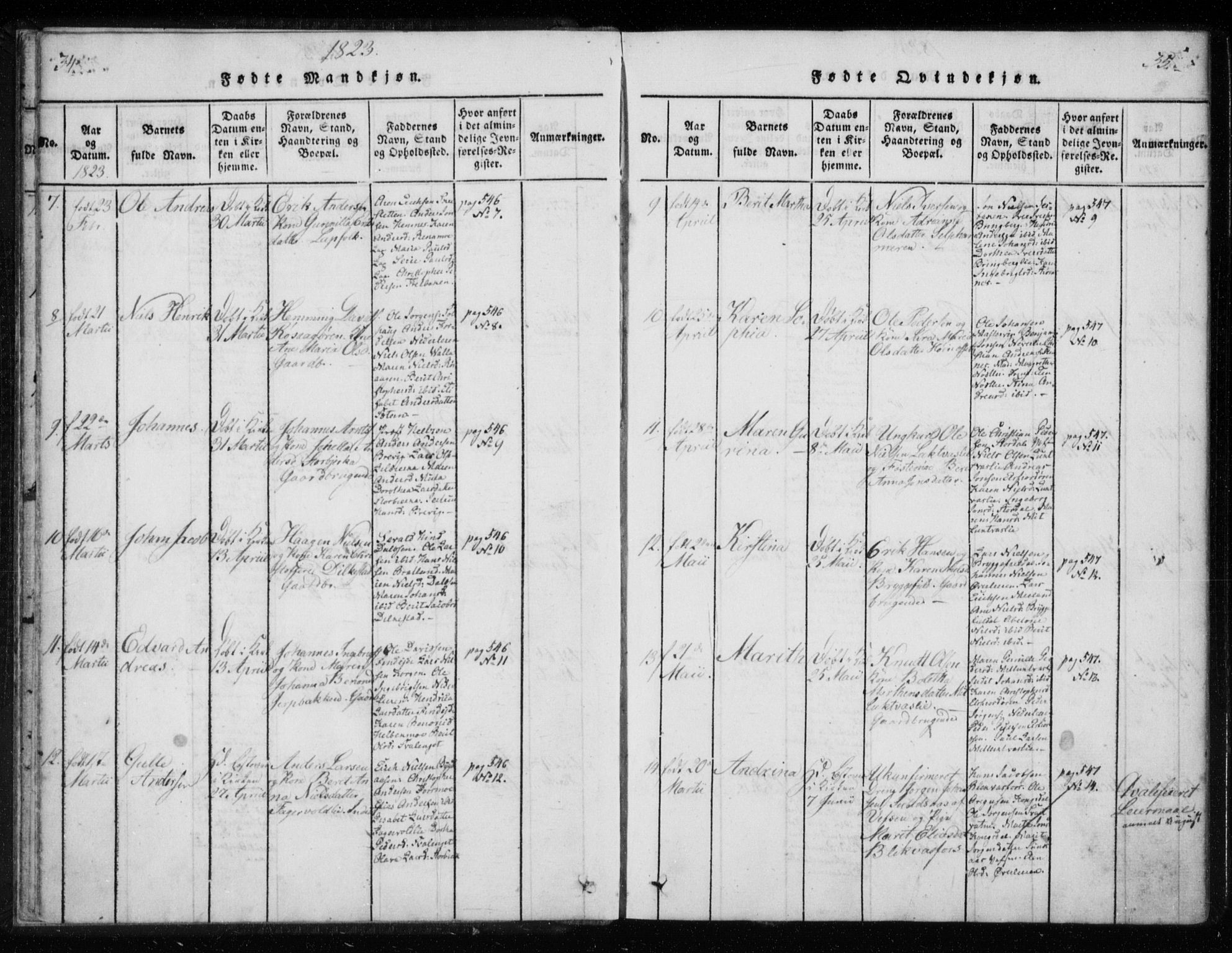 Ministerialprotokoller, klokkerbøker og fødselsregistre - Nordland, AV/SAT-A-1459/825/L0353: Parish register (official) no. 825A07, 1820-1826, p. 34-35