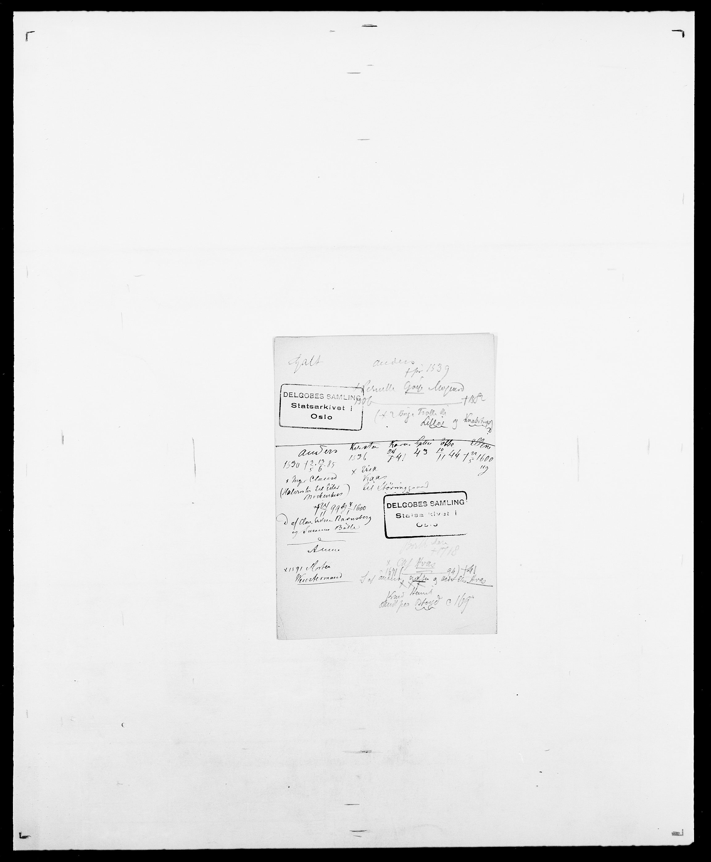 Delgobe, Charles Antoine - samling, AV/SAO-PAO-0038/D/Da/L0013: Forbos - Geving, p. 422