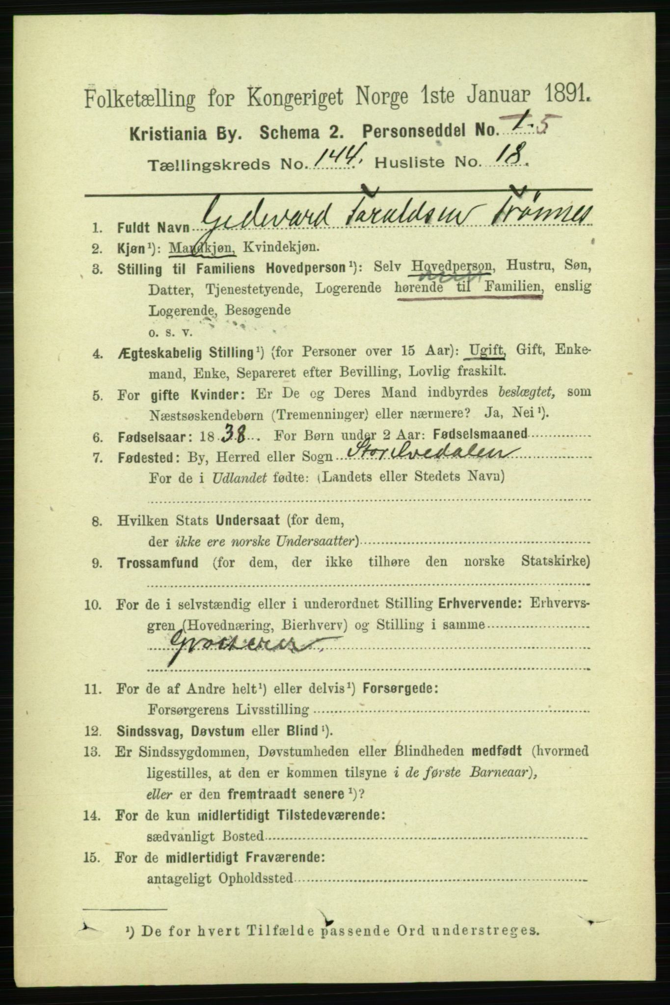 RA, 1891 census for 0301 Kristiania, 1891, p. 79328