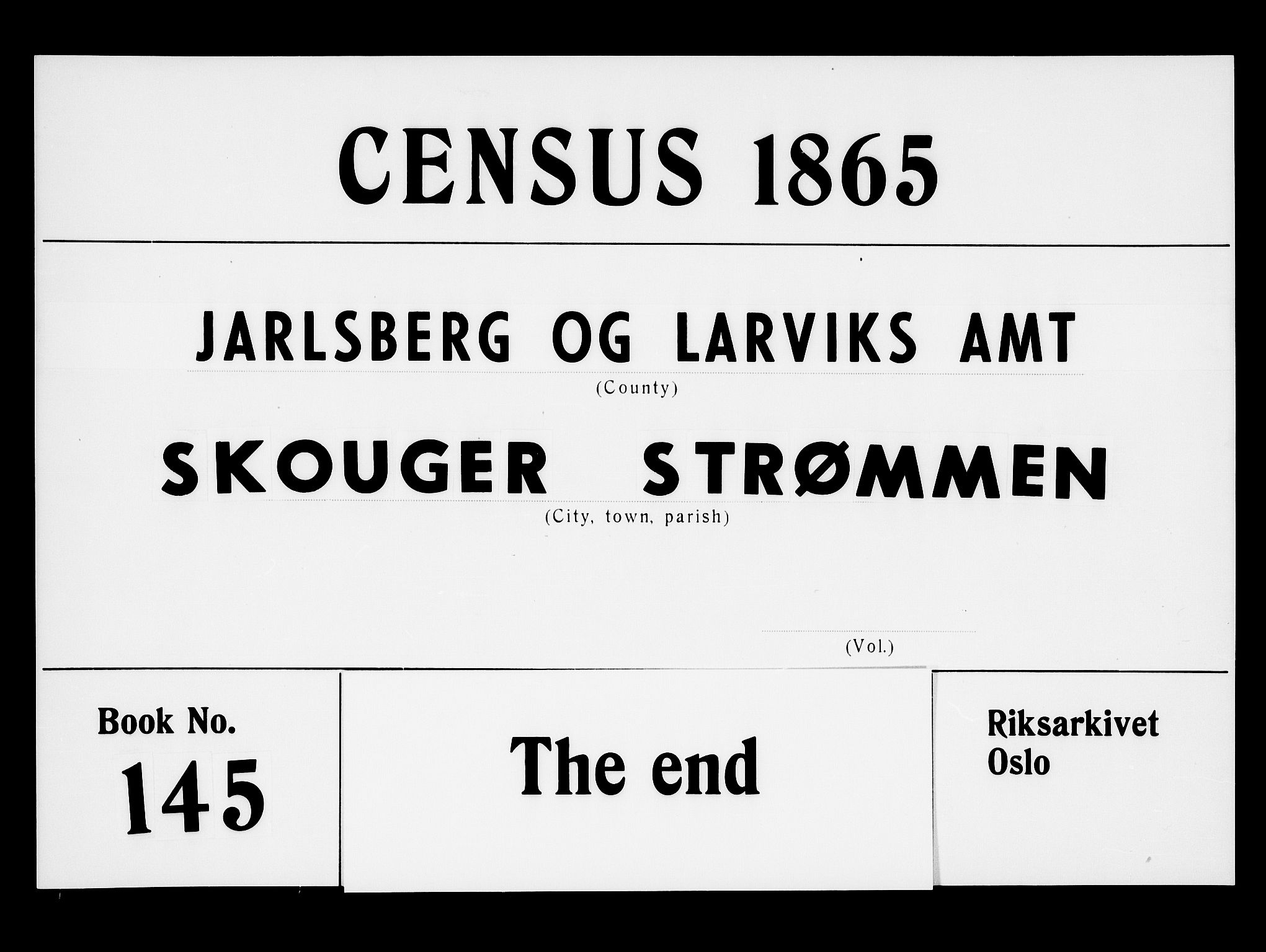 RA, 1865 census for Strømm, 1865, p. 52