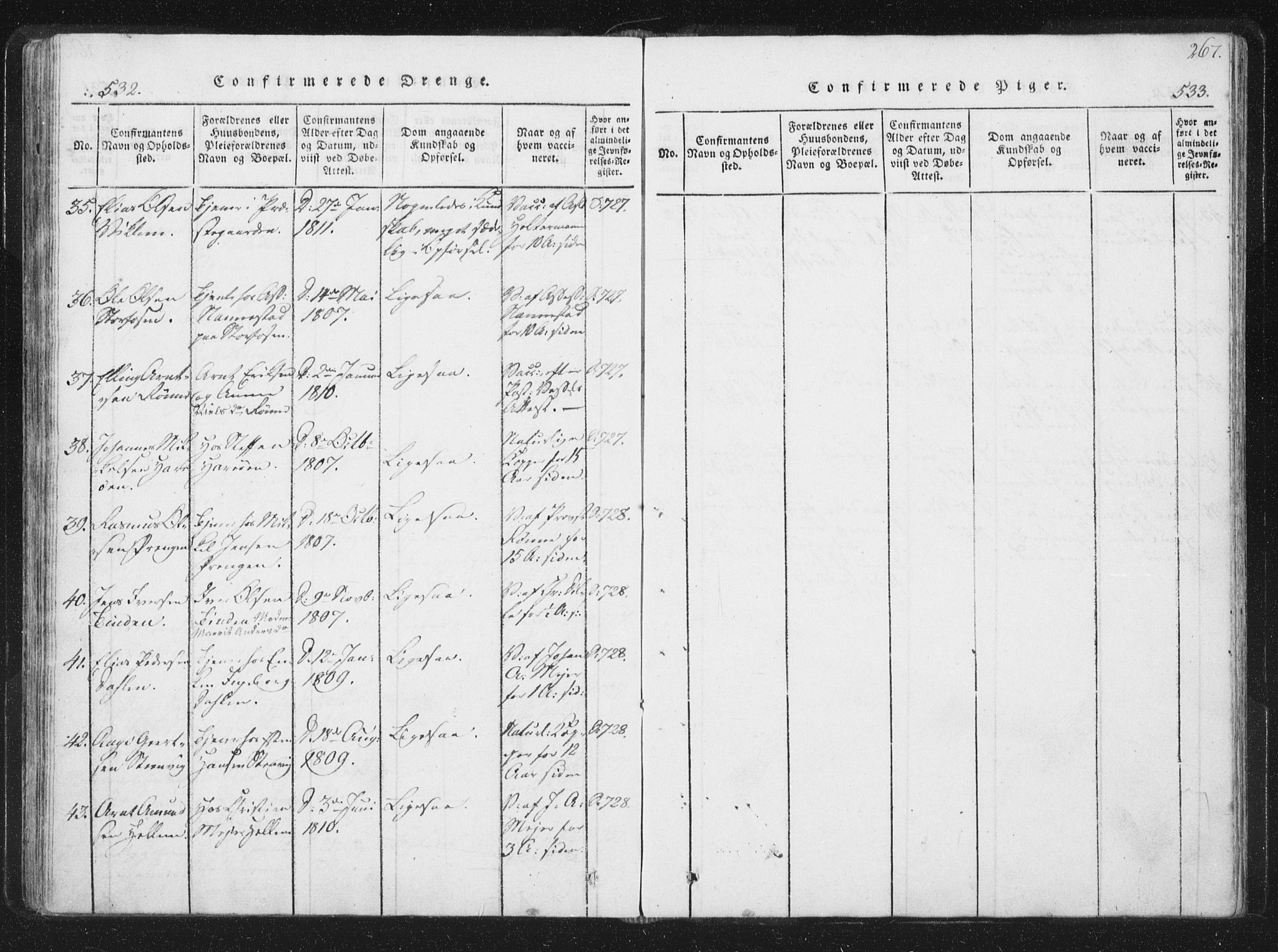 Ministerialprotokoller, klokkerbøker og fødselsregistre - Sør-Trøndelag, AV/SAT-A-1456/659/L0734: Parish register (official) no. 659A04, 1818-1825, p. 532-533